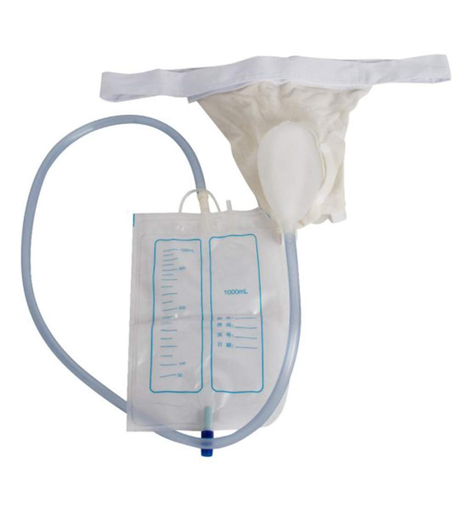 Zinnor Wearable Silicone Urine Collector - Reusable Male Urinal with 2 Bags - 1000ML and 2000ML Sizes - Buy Online on GoSupps.com
