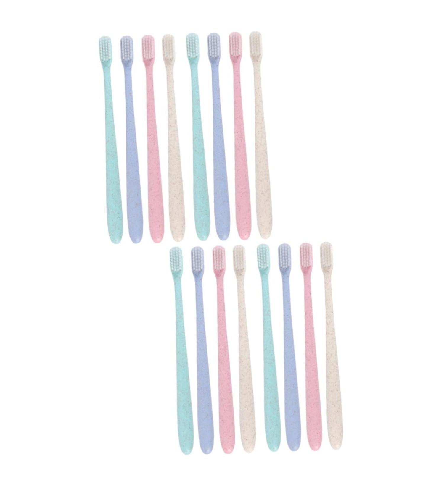 Mobestech Organic Travel Toothbrushes - 32 Pieces for Camping & Household Care | Eco-Friendly Brush for Vegetarian Diets - Buy Online on GoSupps.com