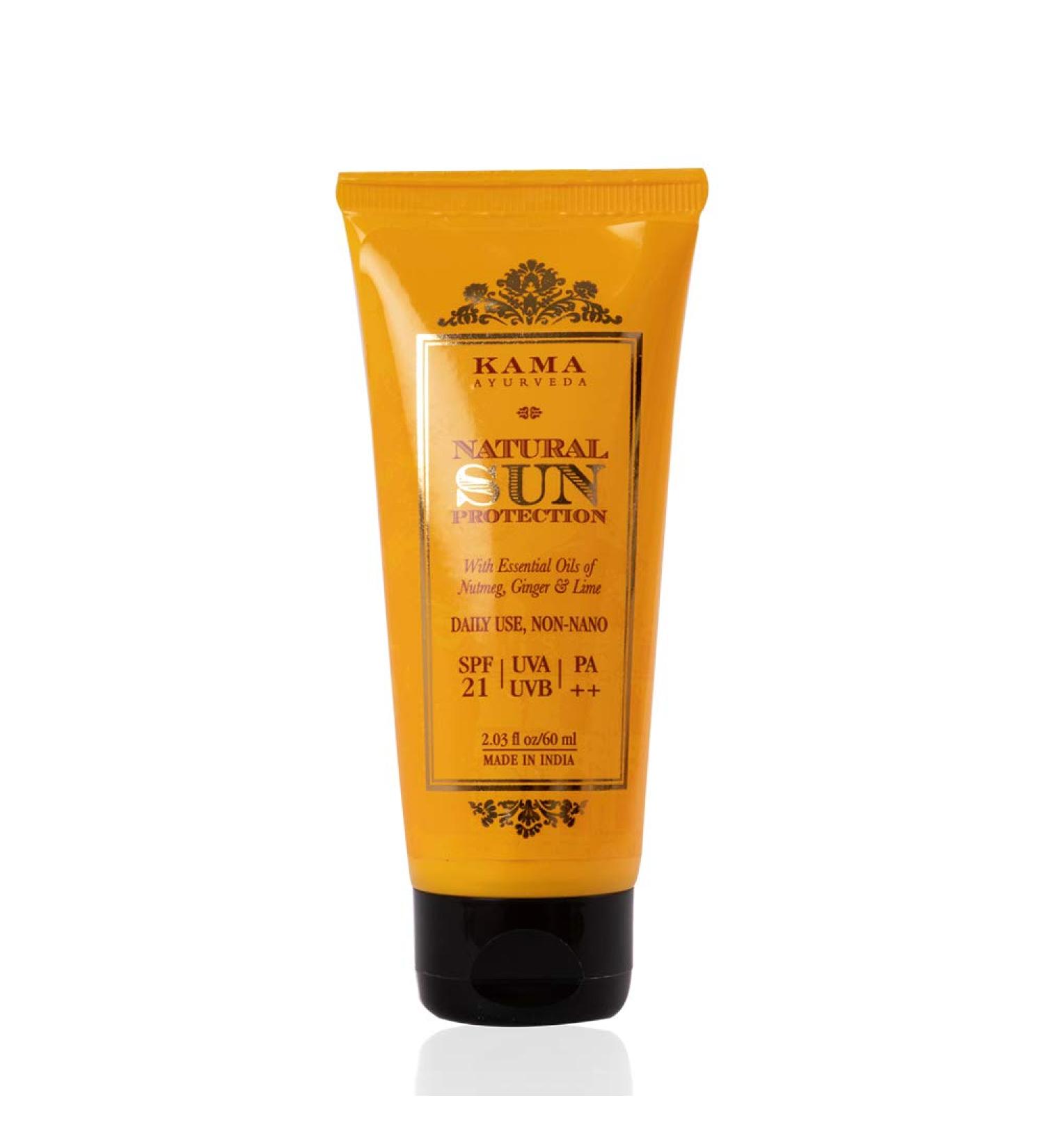 Kama Ayurveda Natural Sun Protection SPF-21 60ml - Broad Spectrum Sunscreen - Buy Online on GoSupps.com