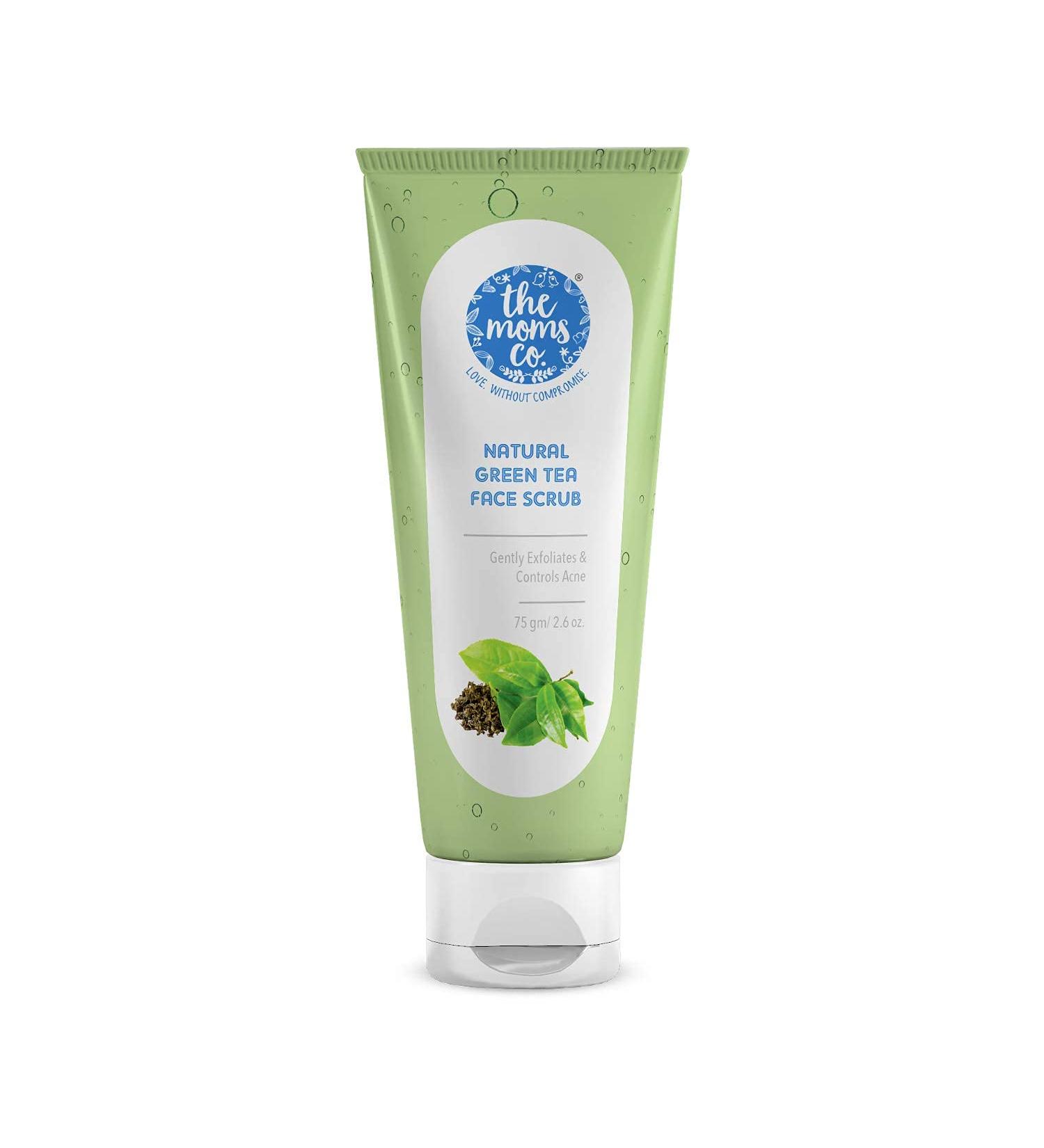 Natural Green Tea Face Scrub for Acne | Exfoliating with Tagua Nut & Black Sand | Vitamin C Enriched | All Skin Types (75g - Buy Online on GoSupps.com