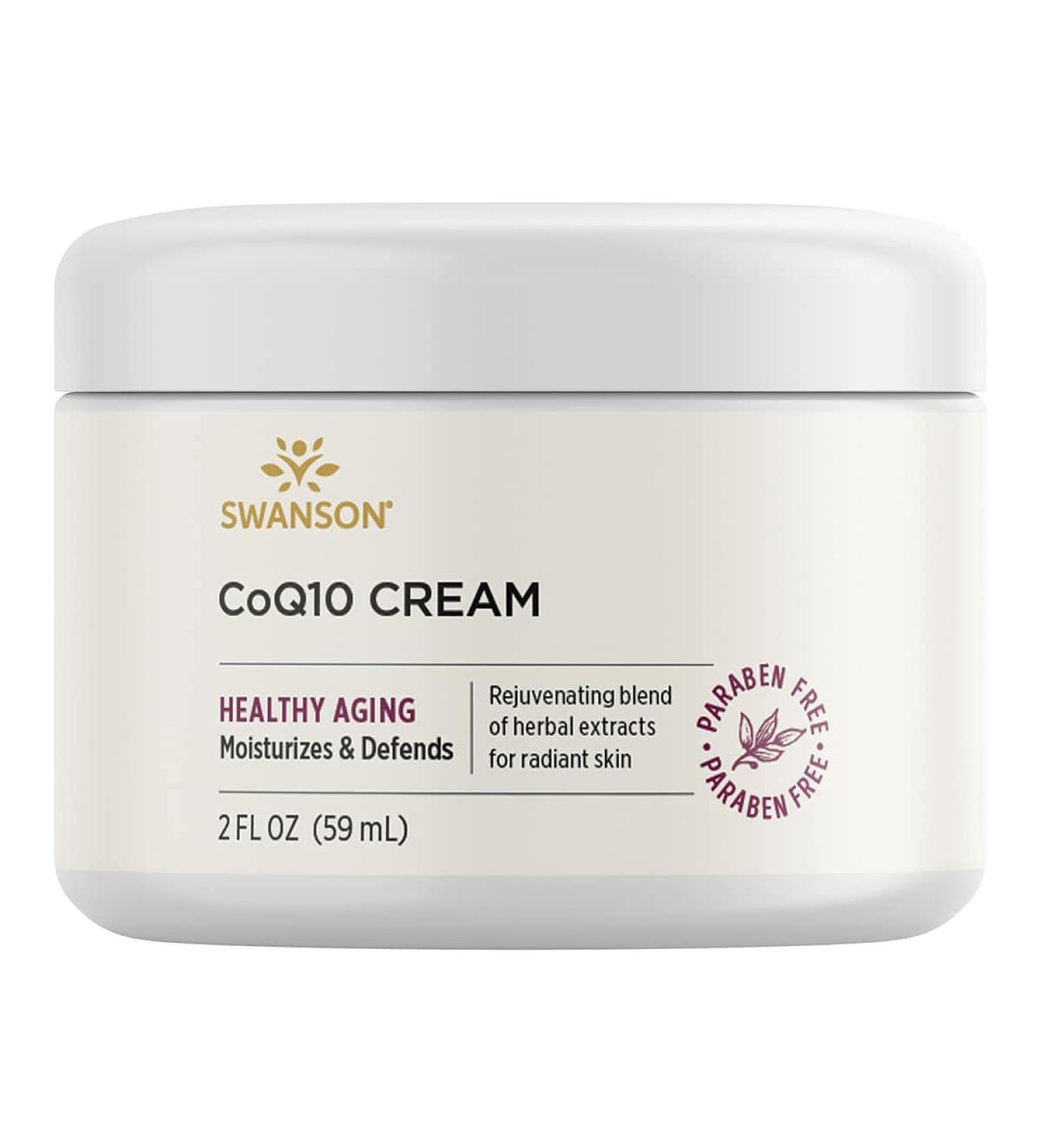 Swanson CoQ10 Cream 2 fl oz - Anti-Aging Moisturizer for Healthy Skin - International Shipping Available - Buy Online on GoSupps.com