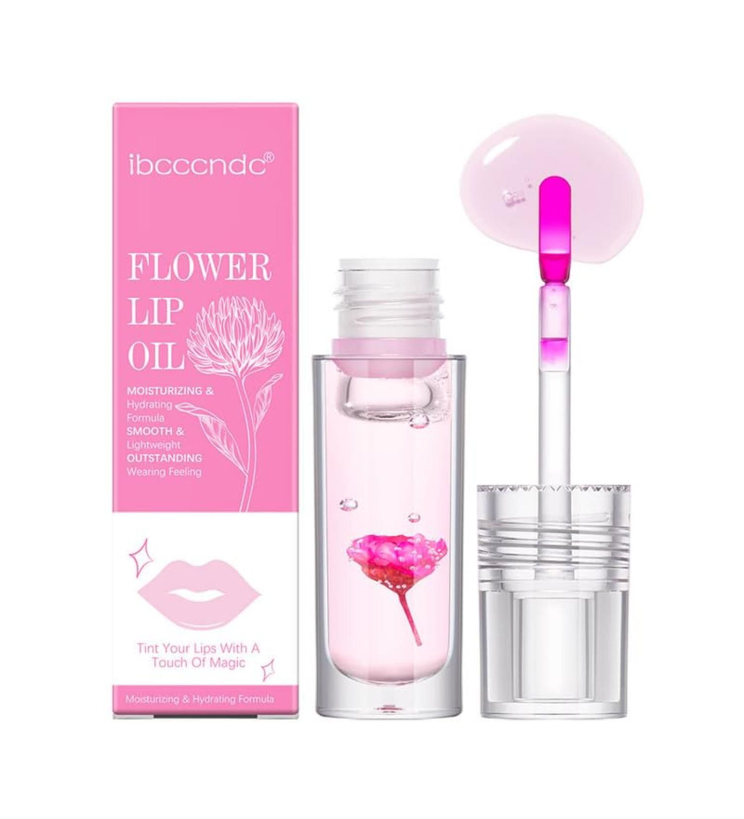 AKARY Color Changing Flower Lip Gloss | pH-Activated Hydrating Lip Oil for Women & Girls | Long-Lasting Moisturizing Non-Stick Lip Gloss for Dry Lips - Buy Online on GoSupps.com