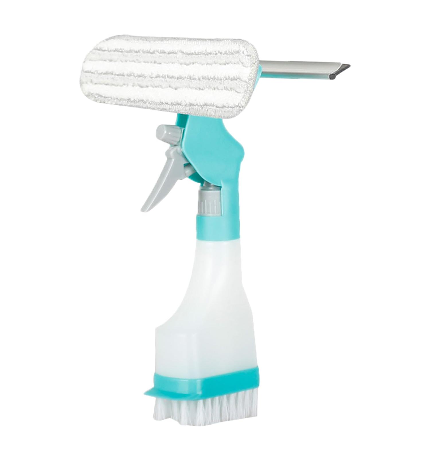 Multifunction 4 in 1 Window Cleaner Tool 4 in 1 Window Cleaner Tool Kit Household Portable Window Cleaning Kit with Spray Bottle Scrub Pad Spray - Buy Online on GoSupps.com