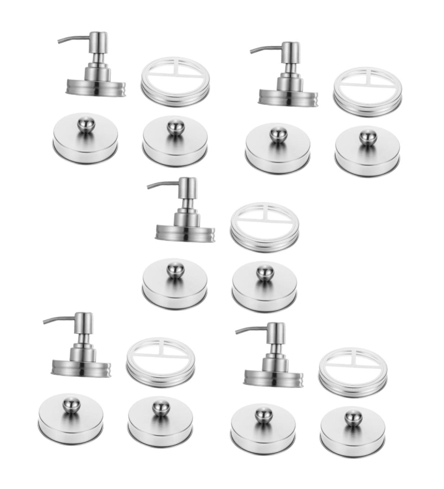 Buy Zerodeko 5 Sets Metal Mouth Covers & Rustic Home Accessories | Soap Foam & Lotion Storage Ideal for Modern Homes - Buy Online on GoSupps.com