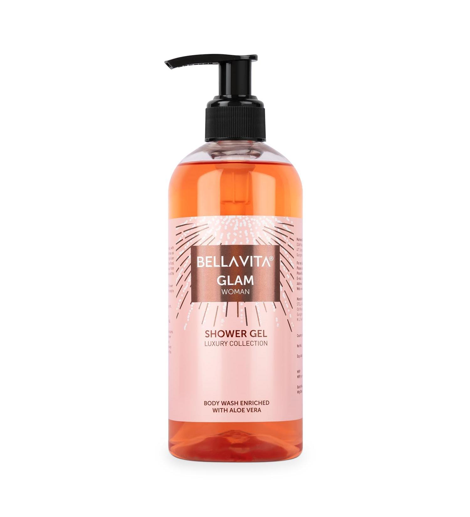 Be lla Vi ta Luxury Glam Body Wash - Refreshing Aloe Vera Shower Gel for Deep Cleansing & Hydration | 500 ml - Buy Online on GoSupps.com