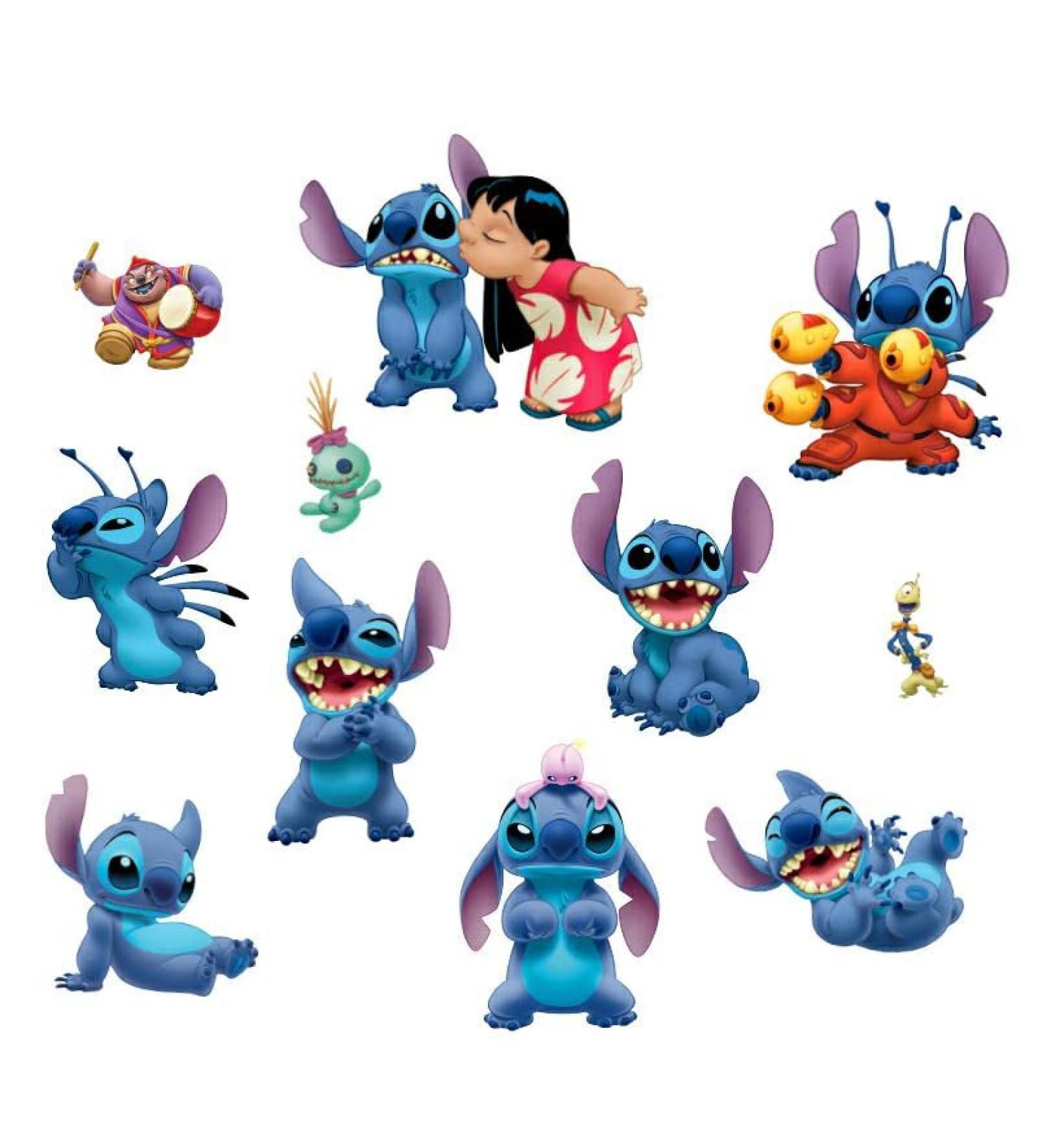 3D Lilo and Stitch Wall Stickers - Cartoon Wall Decals for Kids Room - 16.5X23.6 inch - Buy Online on GoSupps.com