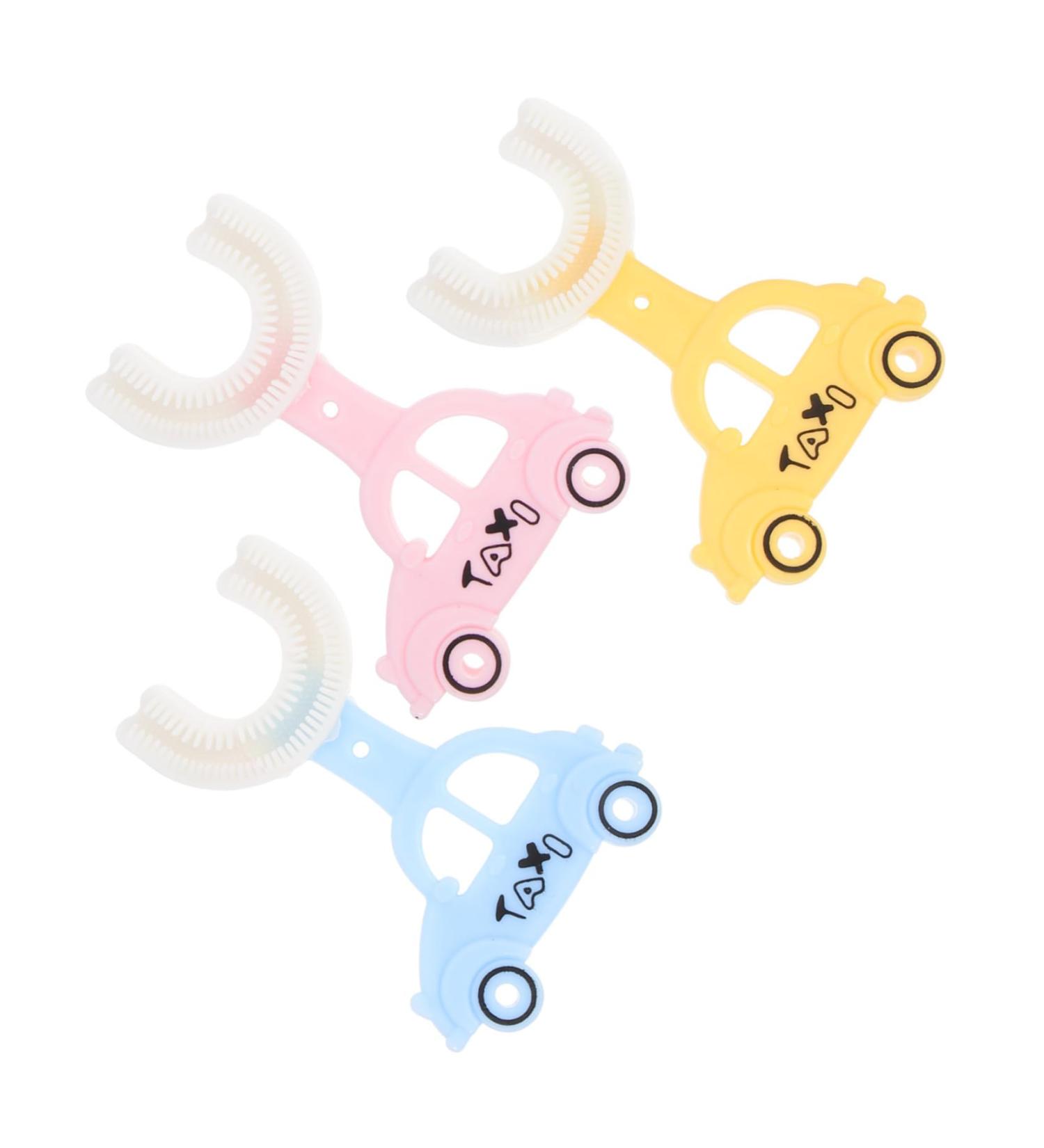 Marmerdo 3-Piece Manual Silicone Toothbrush Set | Toddler & Children's Washable Toothbrushes | Gentle Mouth Cleaning Tool - Buy Online on GoSupps.com