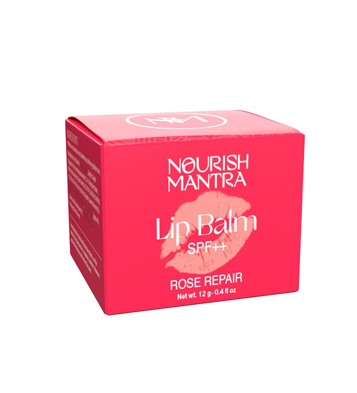 Rose Repair Lip Balm with SPF | Nourishing Rose Extracts Olive Oil & Shea Butter for Dry Chapped Lips - 12g - Buy Online on GoSupps.com