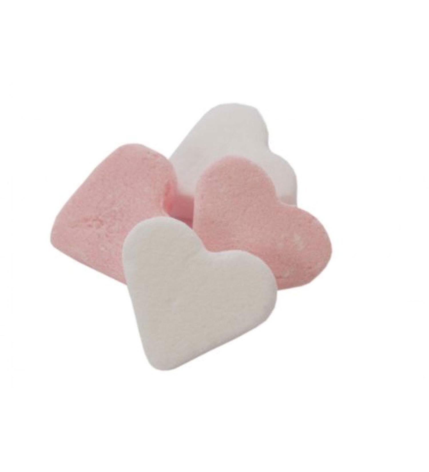 Bonbons Fruity pink white hearts sweet hearts with fruit taste 175g