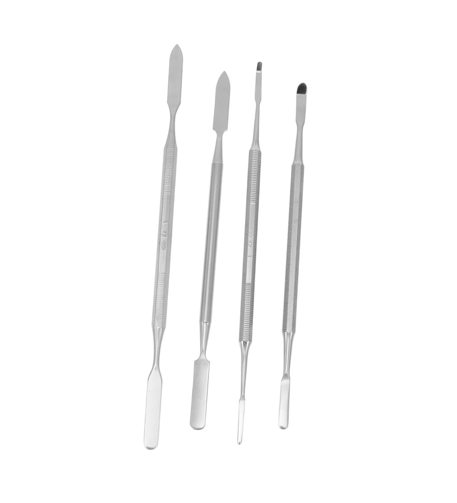 4 pi ces Spatules Cosm tiques Acier Inoxydable Double T te B tons de M lange Manucure Professionnels Accessoires Ongles Proth siste Ongulaire Faciles Nettoyer et Transporter - Buy Online on GoSupps.com