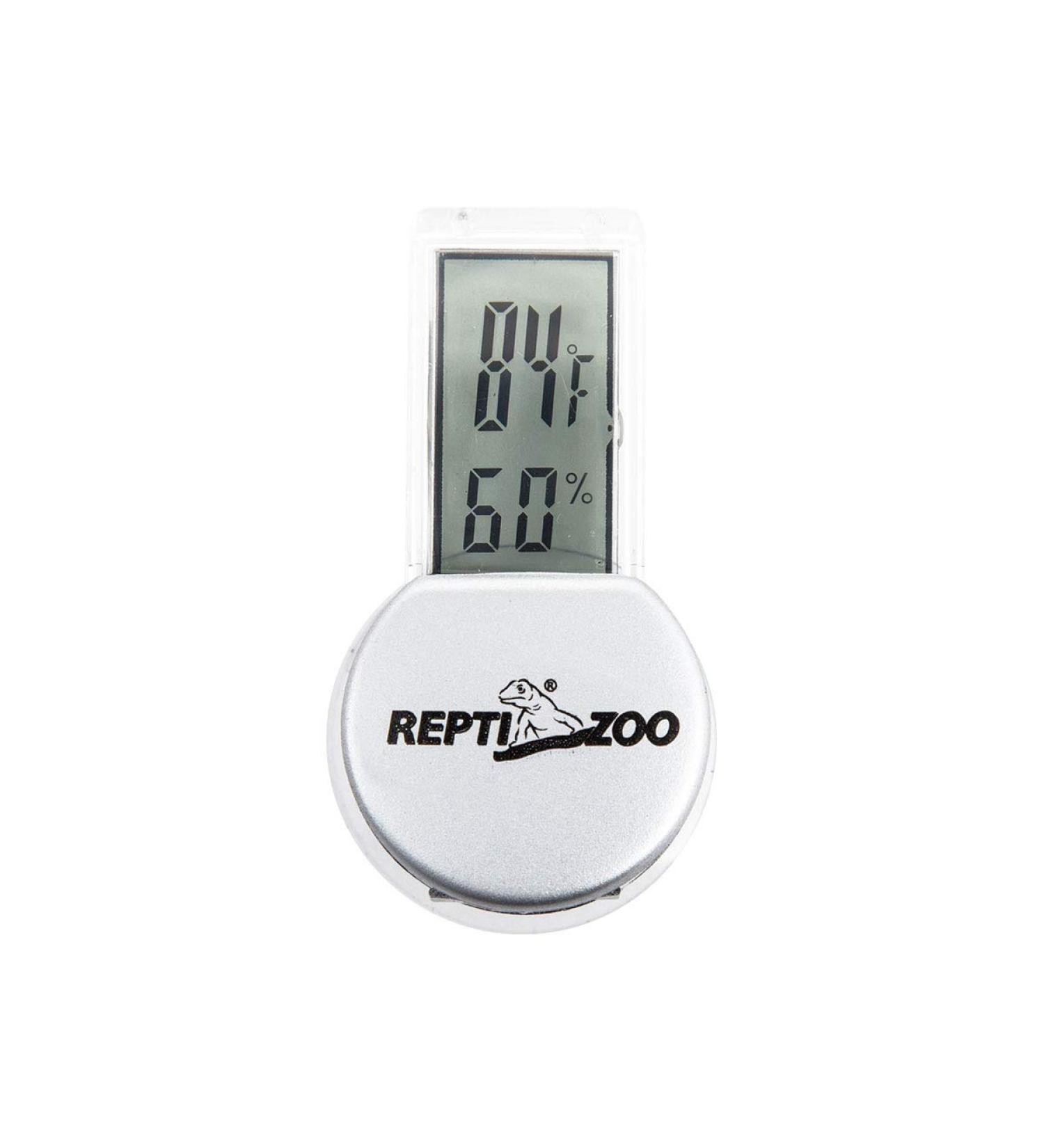 REPTI ZOO Digital Reptile Thermometer Hygrometer for Terrarium Tank - Bearded Dragon Temperature & Humidity Gauge - Fahrenheit (Grey) - Buy Online on GoSupps.com