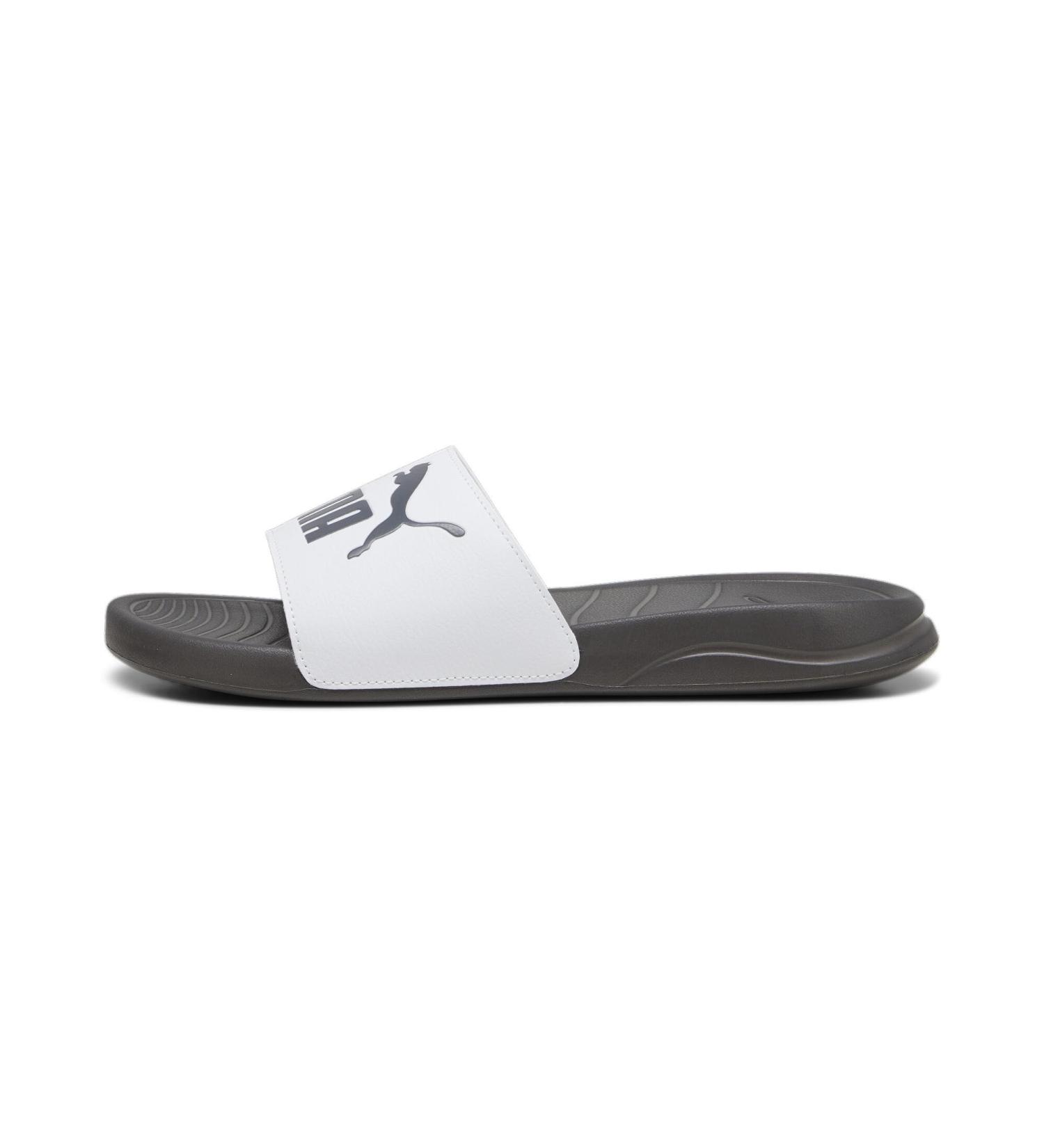 Buy PUMA Unisex Popcat 20 Slide Sandals - 44.5 EU - Puma White Dark Coal | International Shipping Available - Buy Online on GoSupps.com