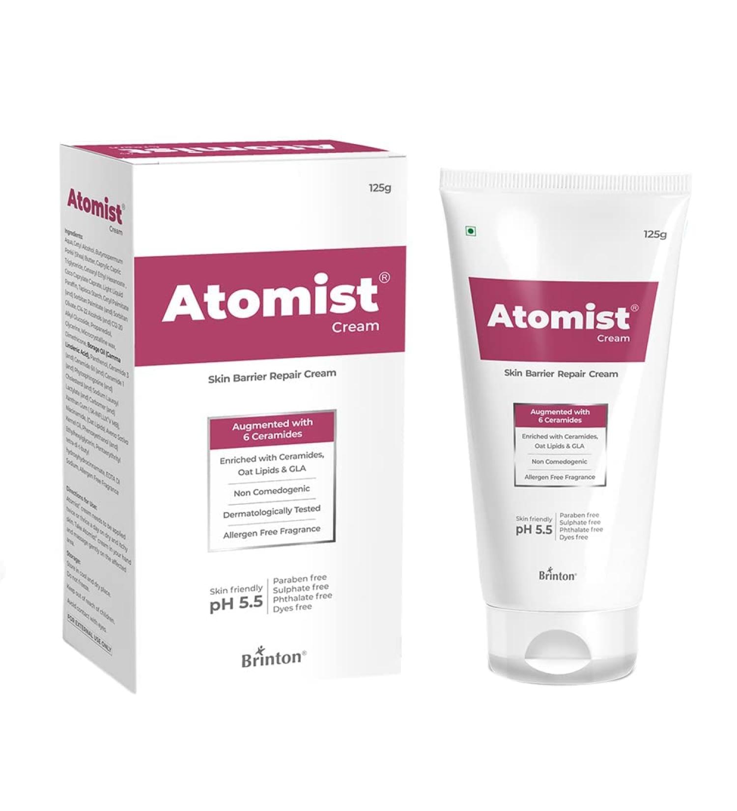 Brinton Atomist Skin Barrier Repair Cream 125 gm | Enriched with Ceramides Oats Lipids & GLA - Buy Online on GoSupps.com