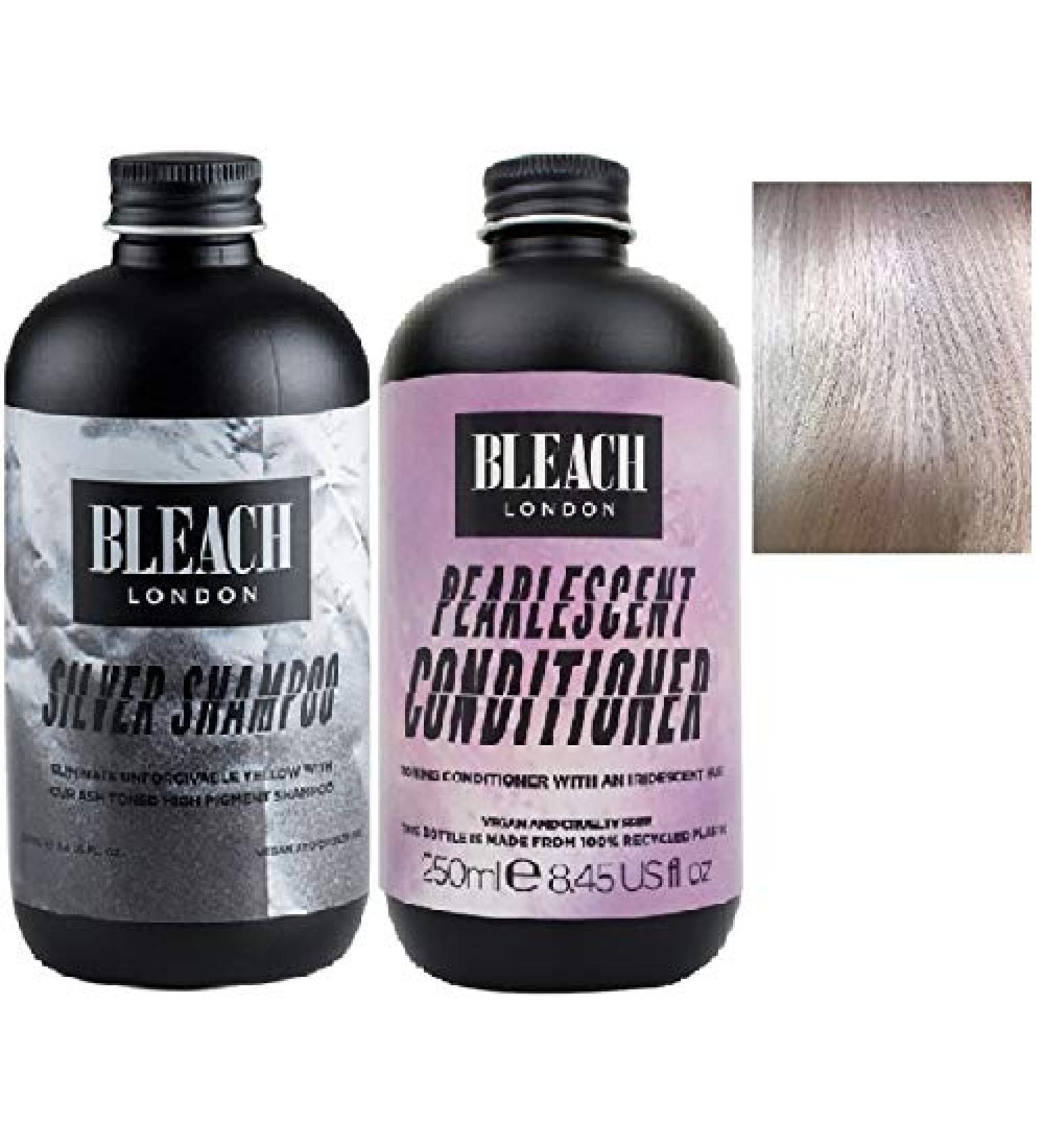 Bleach London Silver 2 Pack Shampoo 250ml & Pearl Conditioner 250ml - Buy Online on GoSupps.com