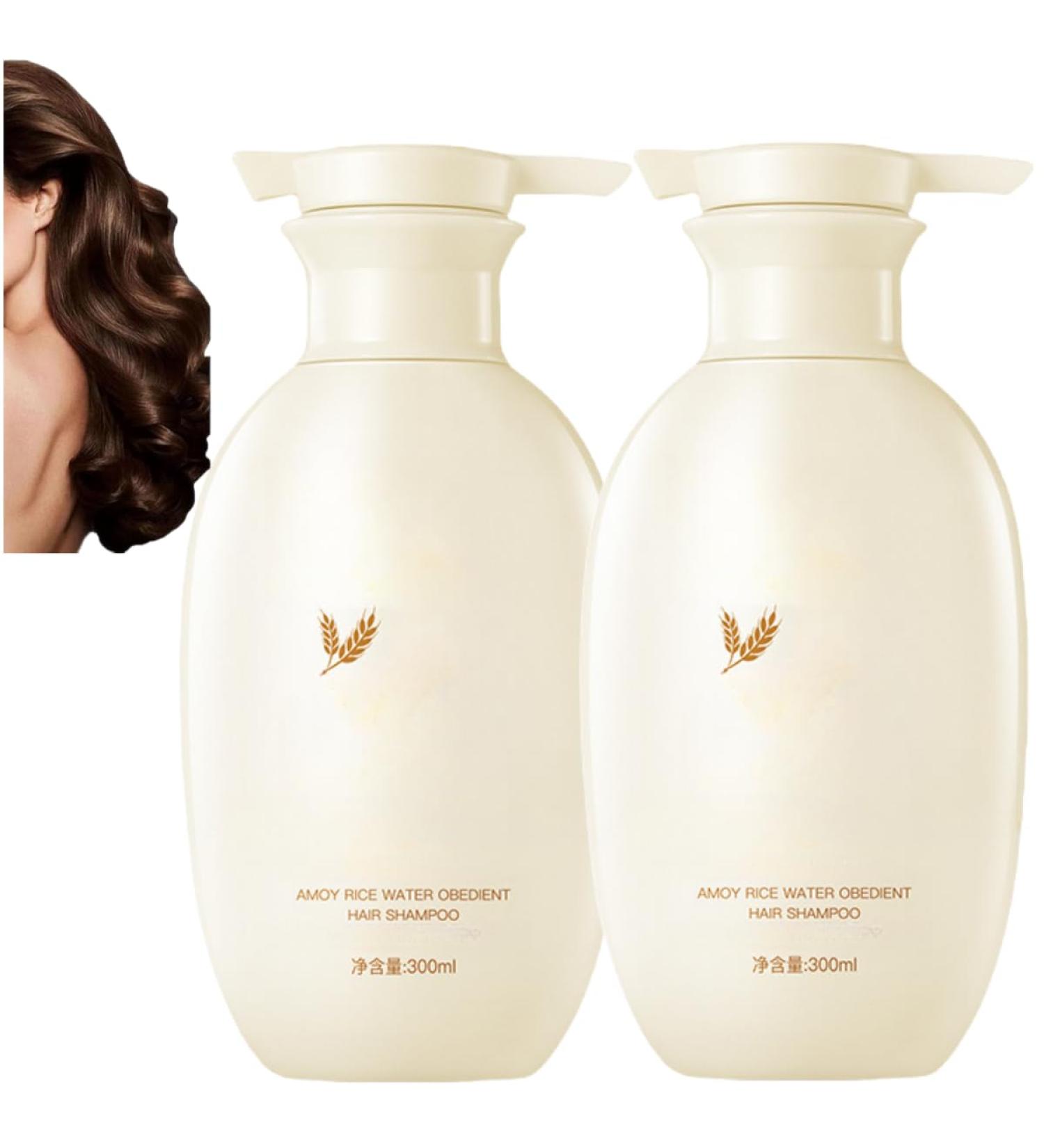 Rice Water Nourishing Softening Shampoo Rice Cleansing Shampoo Rice Water Moisturizing Hair Care Shampoo Rice Anti Hair Loss Shampoo for Men and Women - Buy Online on GoSupps.com