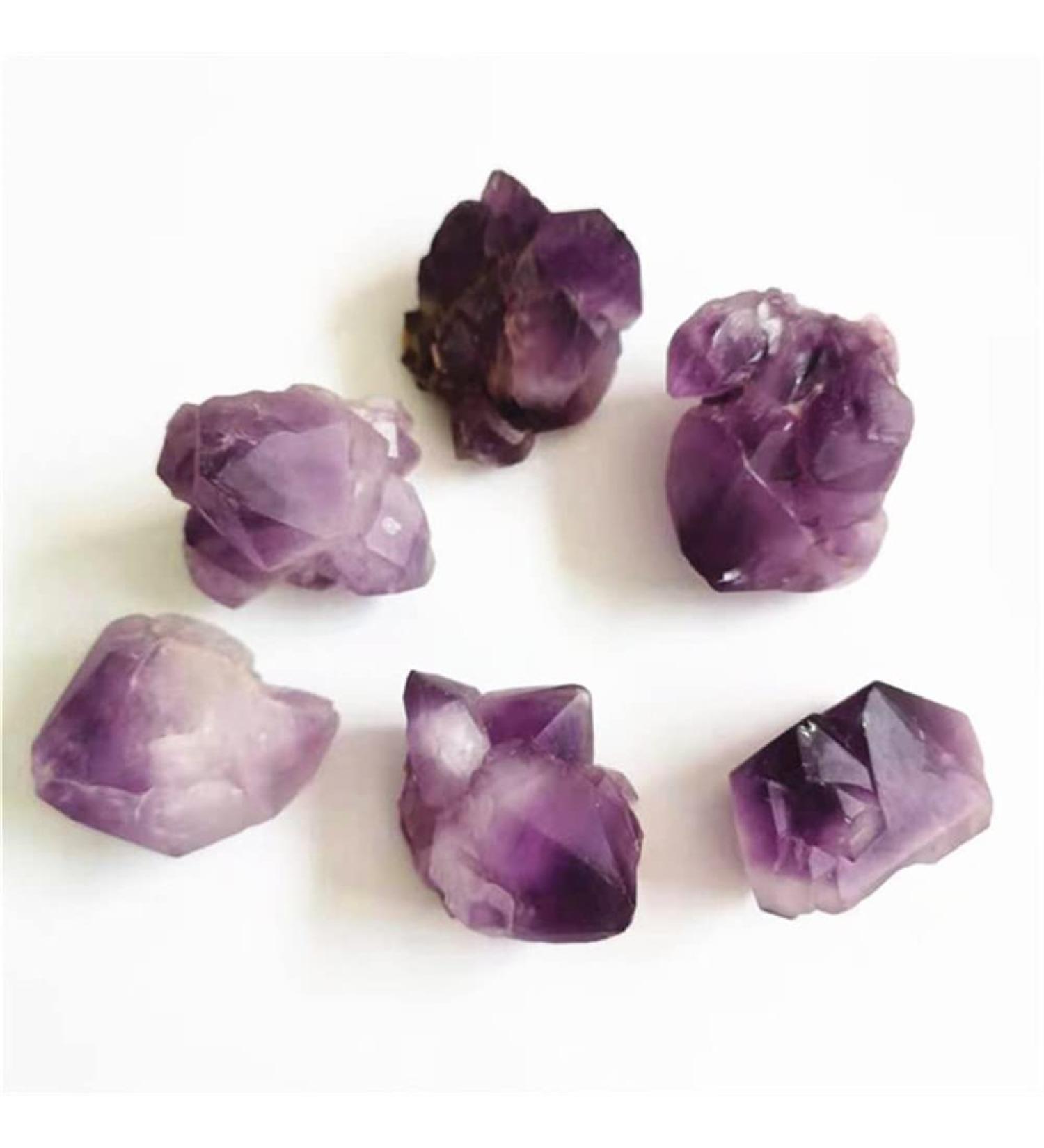 Natural Crystal Rough Natural Crystal Natural Amethyst Raw Quartz Small Cluster Stone Crystal Dot Specimen Home Decor (Color : 100g) - Buy Online on GoSupps.com