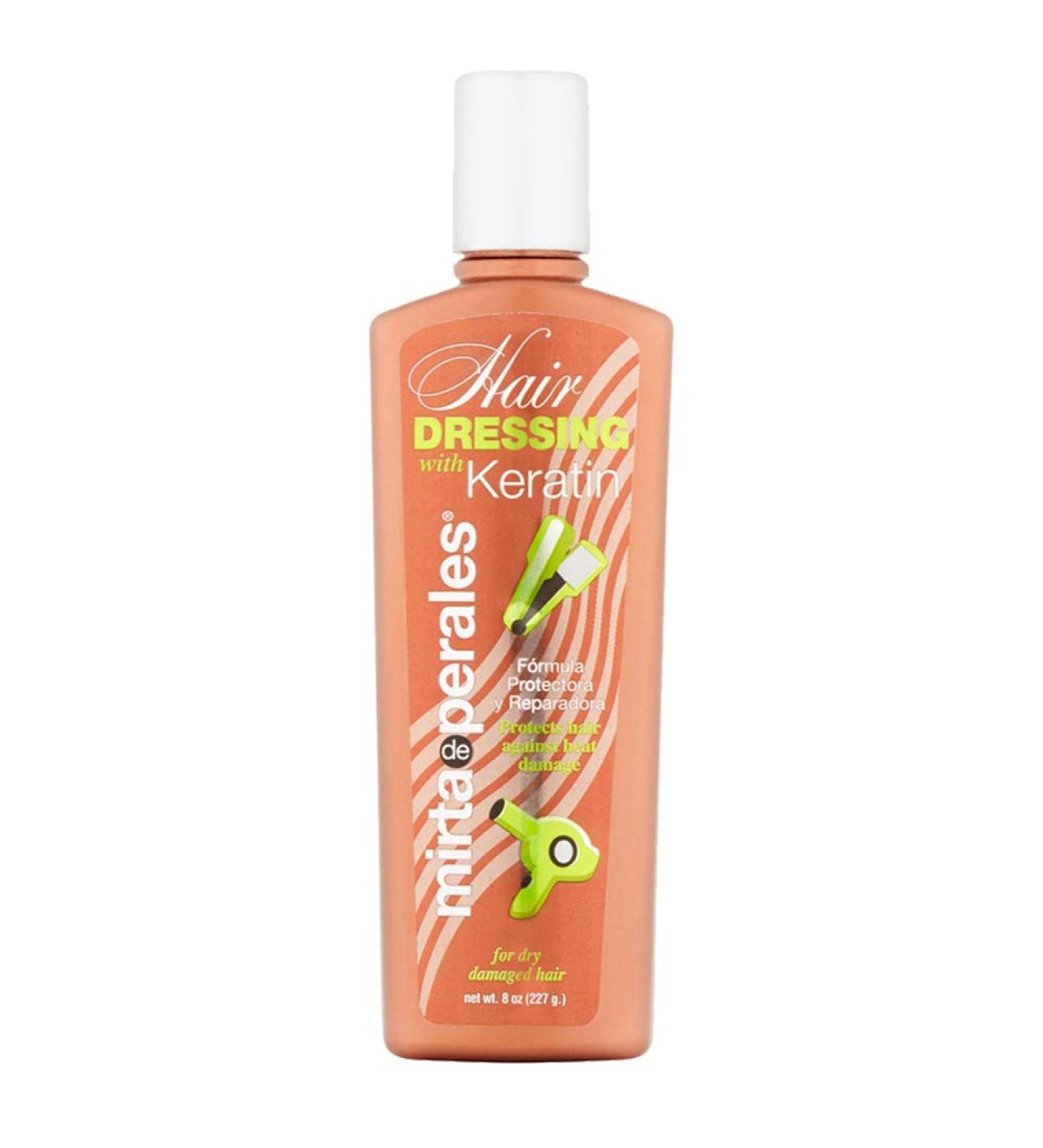 Mirta De Perales Hair Dressing with Keratin - 8 Ounce | Nourishing Hair Treatment - Buy Online on GoSupps.com