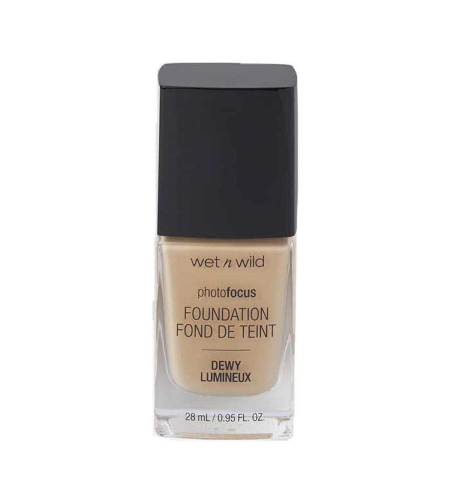 Wet N Wild Photo Focus Dewy Foundation - Moisturizing Soft Beige for Normal & Dry Skin - Vegan Imperfection Coverage - Buy Online on GoSupps.com
