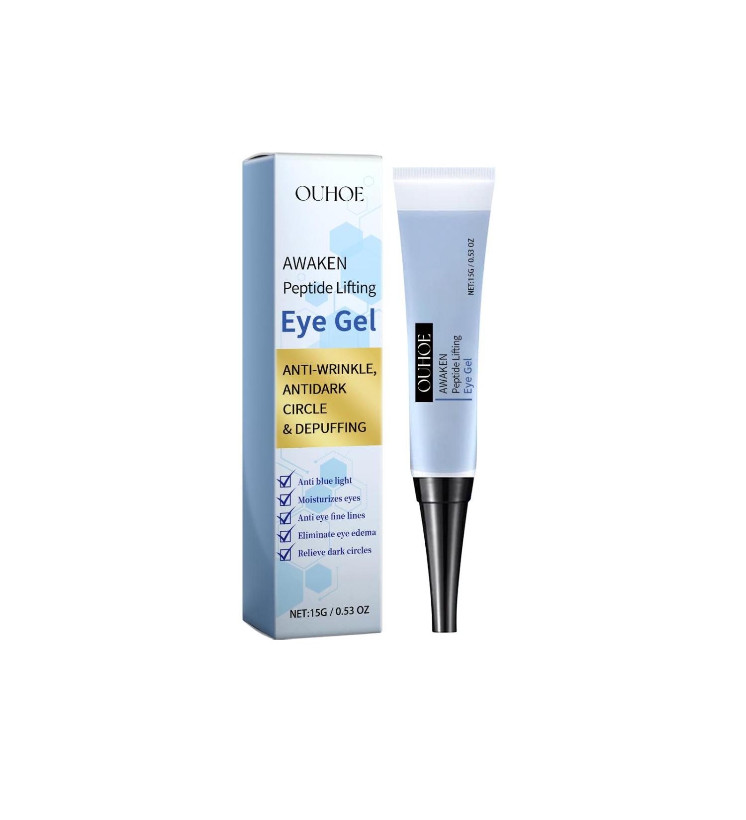 Awaken Peptide Lifting Eye Gel with Acetyl Hexapeptide-8 Collagen & Niacinamide for Firmer Skin and Reducing Wrinkles 0.53 oz - Buy Online on GoSupps.com