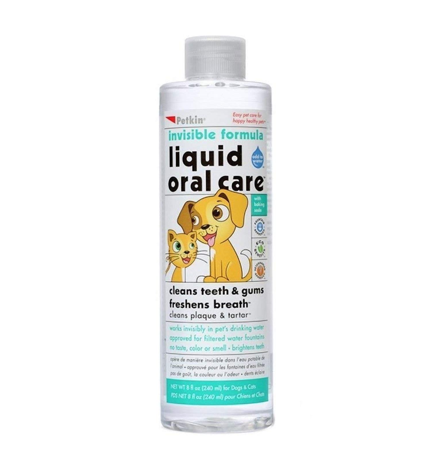 Petkin invisible formula Liquid Oral Care Teeth Dental Gums Fresh Brath Dogs and Cats