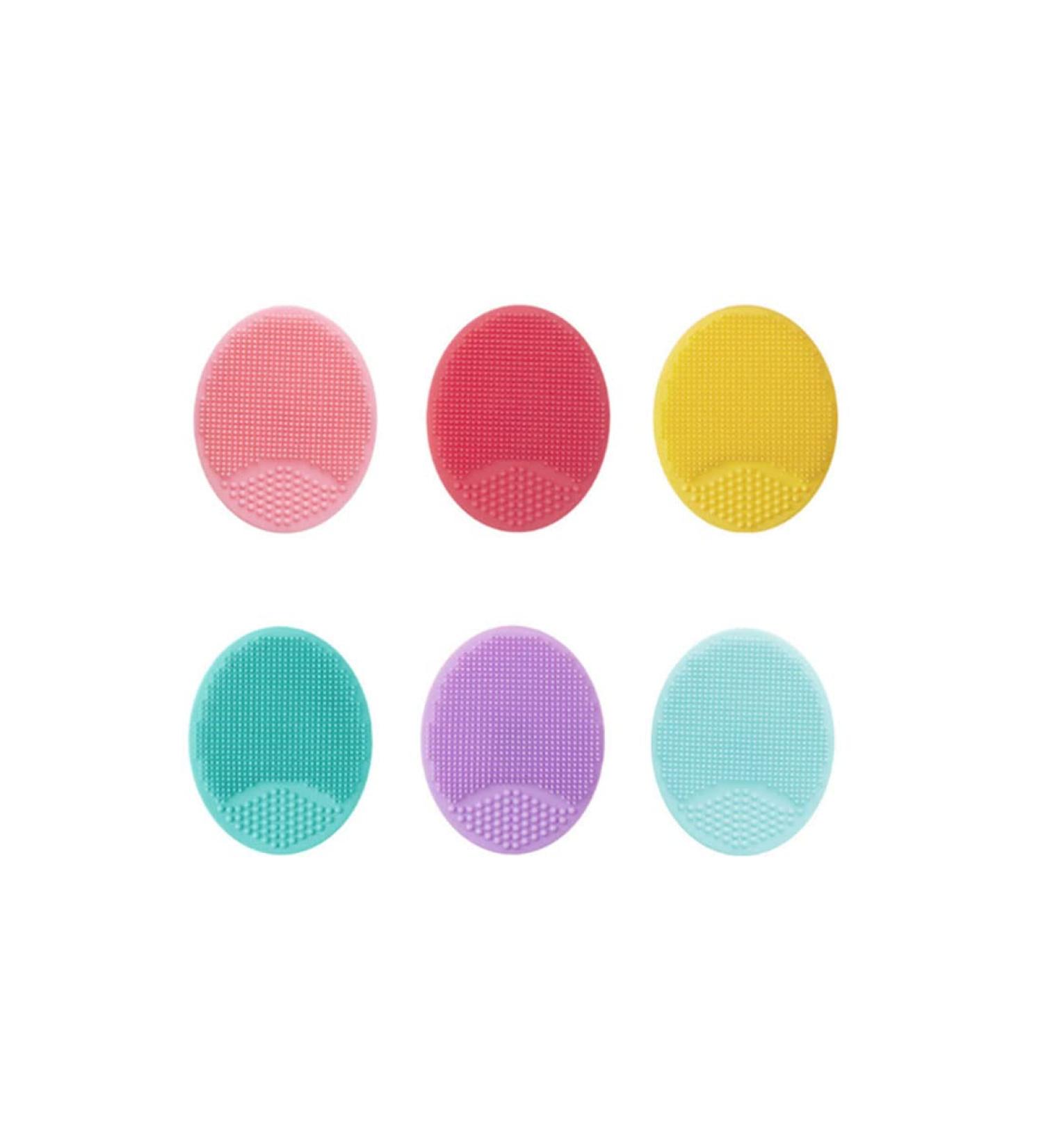 6 Pack Silicone Face Scrubber Exfoliator Pads - Precision Pore Cleansing & Acne Blackheads Removal | Facial Cleansing Brush Set for Deep Skin Care - Buy Online on GoSupps.com