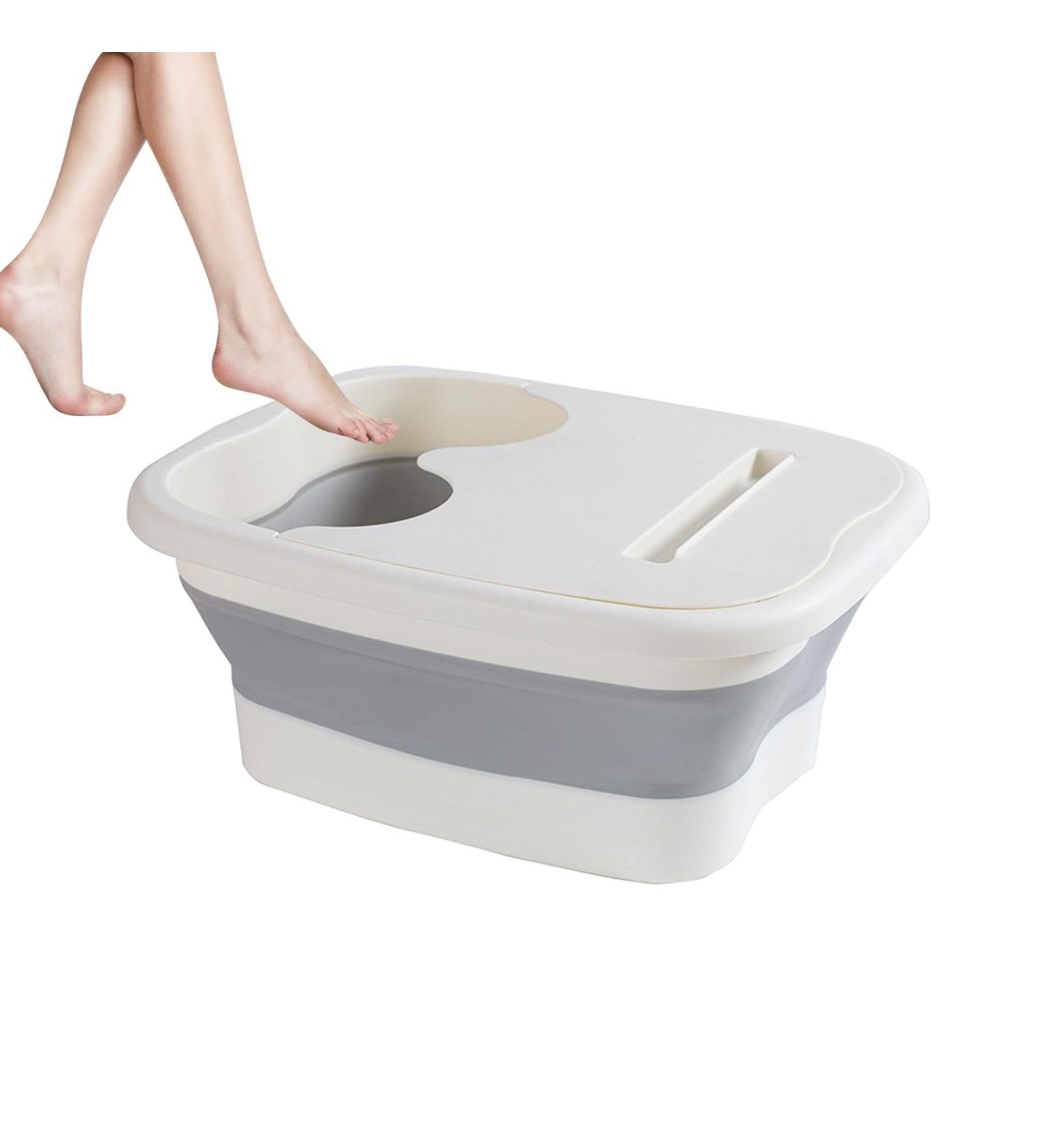 Collapsibles Foot Bath Basin Foot Soak for Foot Spa Foldable Foot Bath Tub Basin Tools Footbath Tub | Spa Basin for Soaking Tired Help Sleep for Family Spa Pedicure White - Buy Online on GoSupps.com