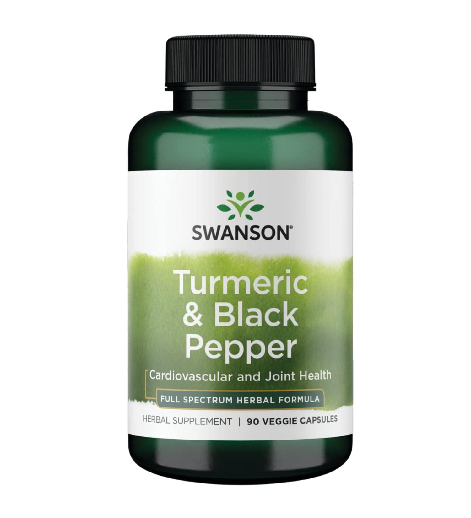 Swanson Premium Turmeric & Black Pepper Capsules - Antioxidant & Joint Support - 90 Veg Caps - Buy Online on GoSupps.com