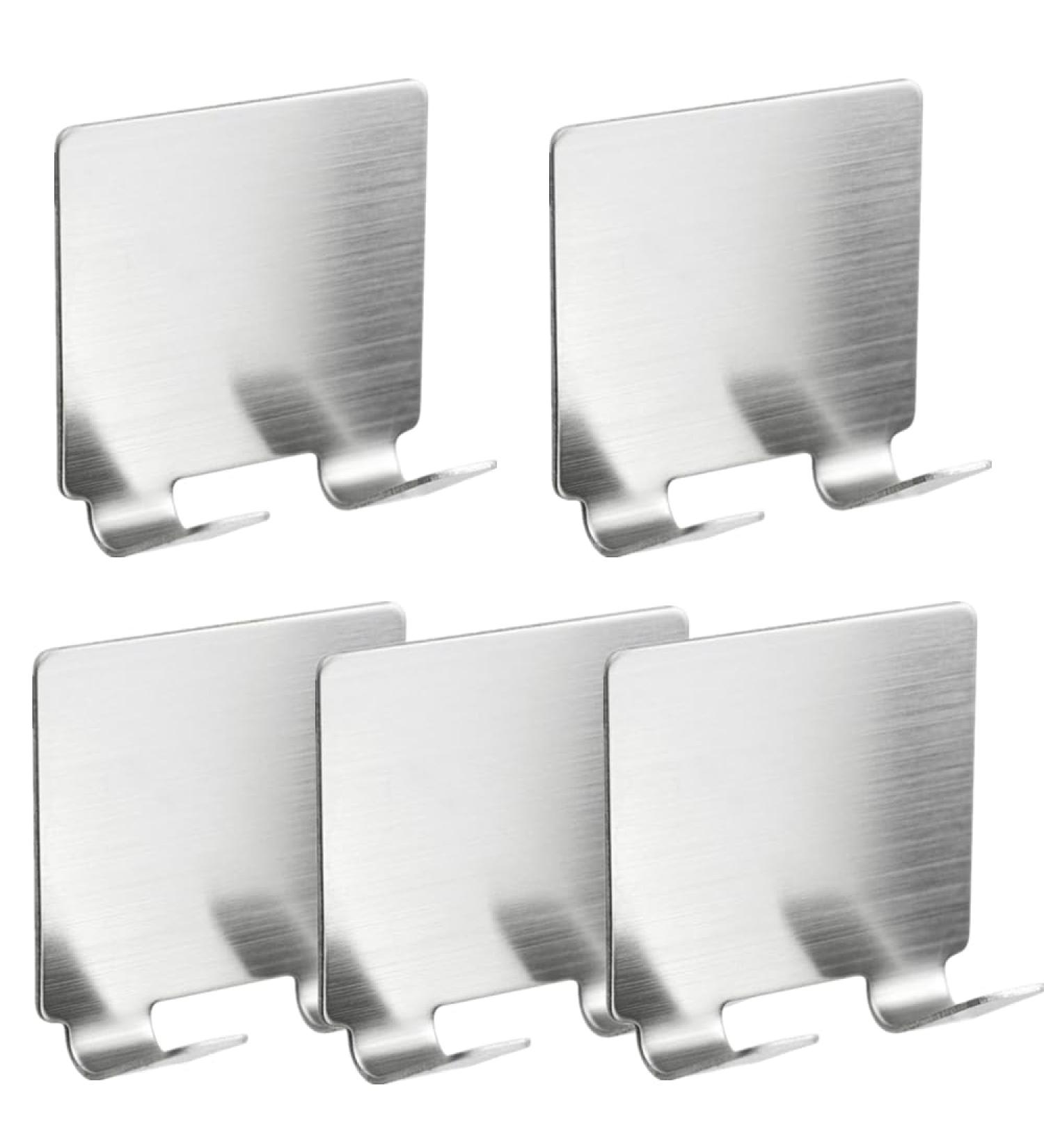 YISIFEINUO 5 Pack Razor Holder Hooks - Self-Adhesive Stainless Steel Storage Hooks for Bathroom & Kitchen | Durable Shower Hooks - Buy Online on GoSupps.com