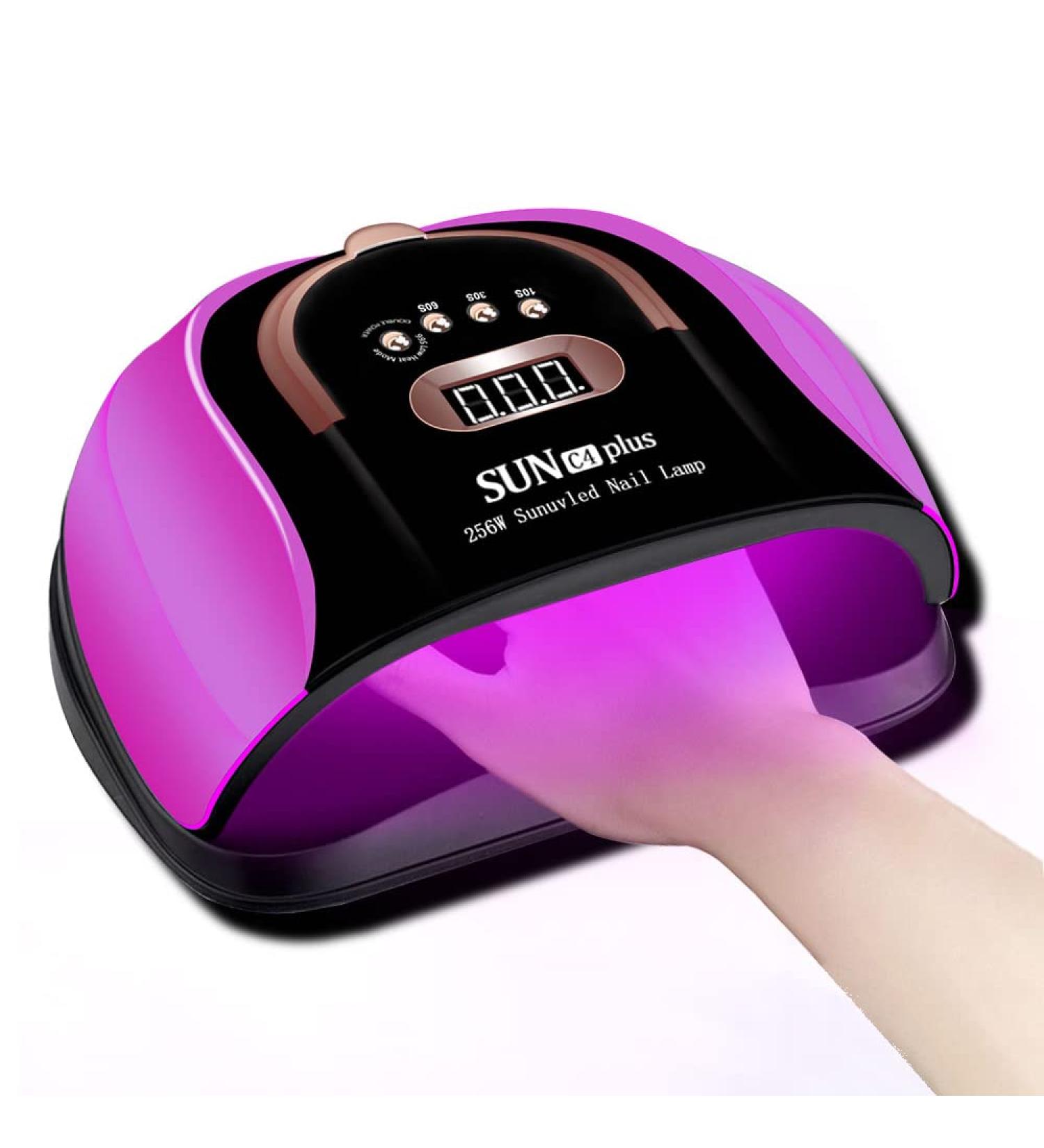 LASIEYO 256W UV LED Nail Lamp with Automatic Sensor and 4 Timer Settings - Professional Dual Light Bead Manicure Phototherapy Lamp for Gel Nail Polish Curing - Buy Online on GoSupps.com