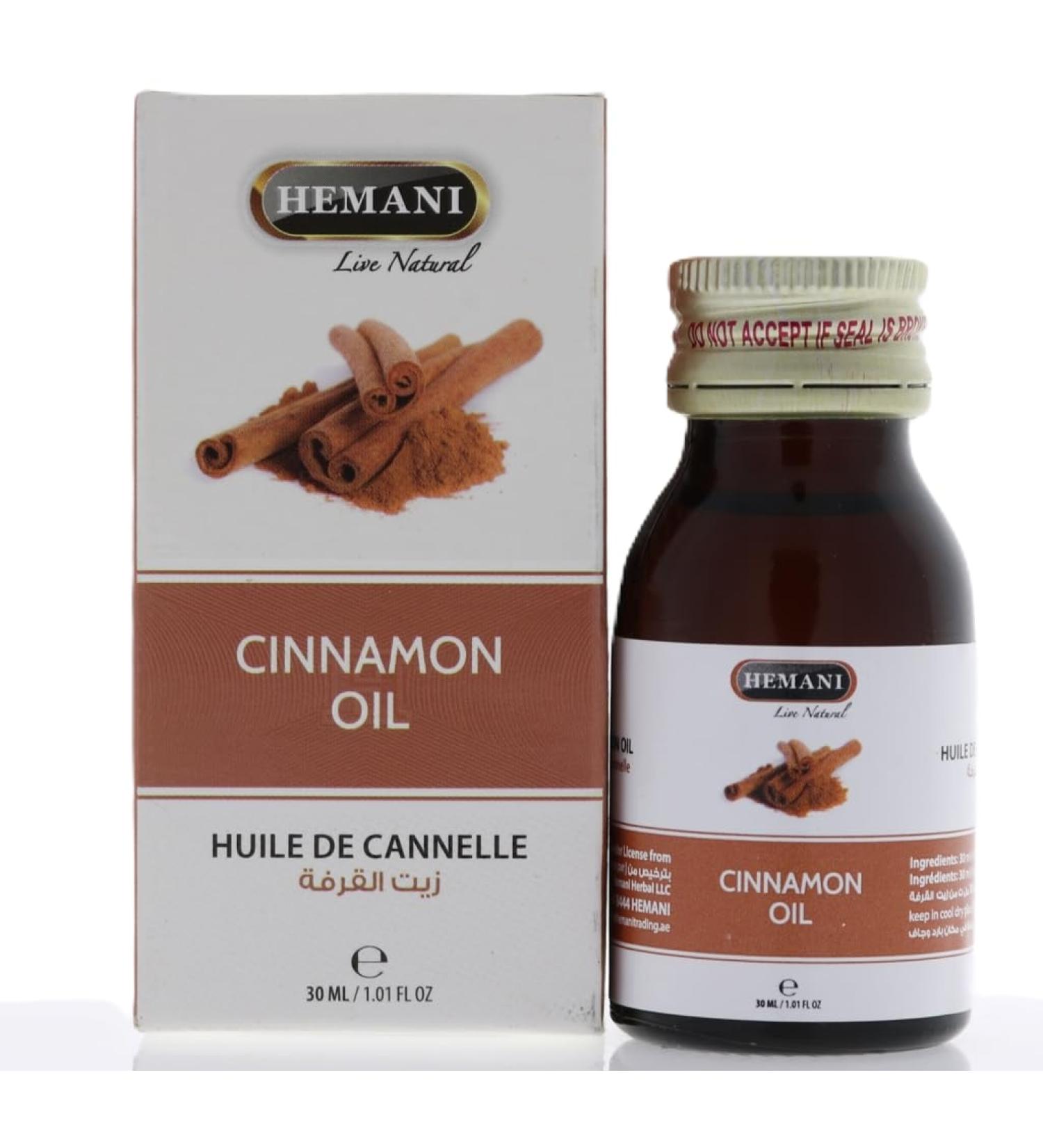 Hemani Cinnamon Bark Oil 30ml - Premium Quality Essential Oil for Natural Wellness & Home Care | Uplifting Refreshing & Deodorizing | Chemical-Free & Sustainable. - Buy Online on GoSupps.com