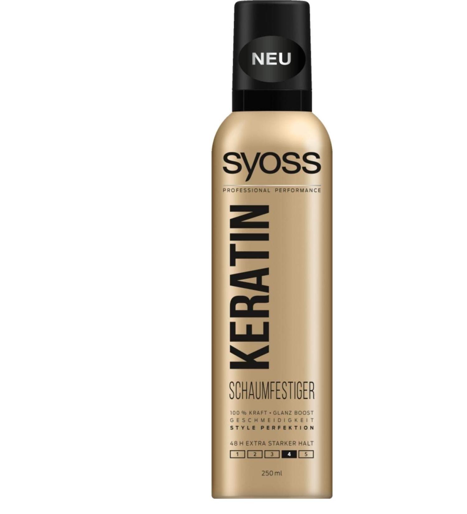 Syoss Professional Performance Keratin Foaming Agent 3 pieces 3 x 250 ml Unscented 250 ml 3er Pack