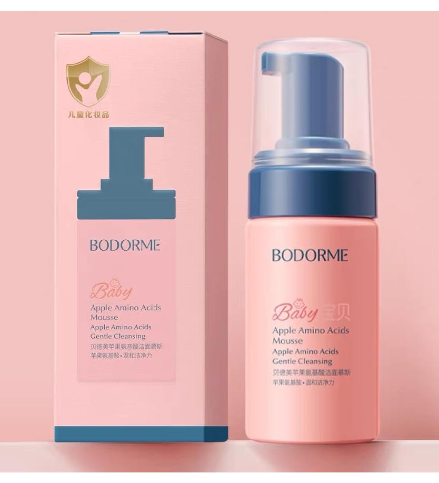 CATHERINEY 1PC Apple Amino Acid Cleansing Mousse Gentle Cleansing Mousse Cleansing Foam for Kids 100ML.