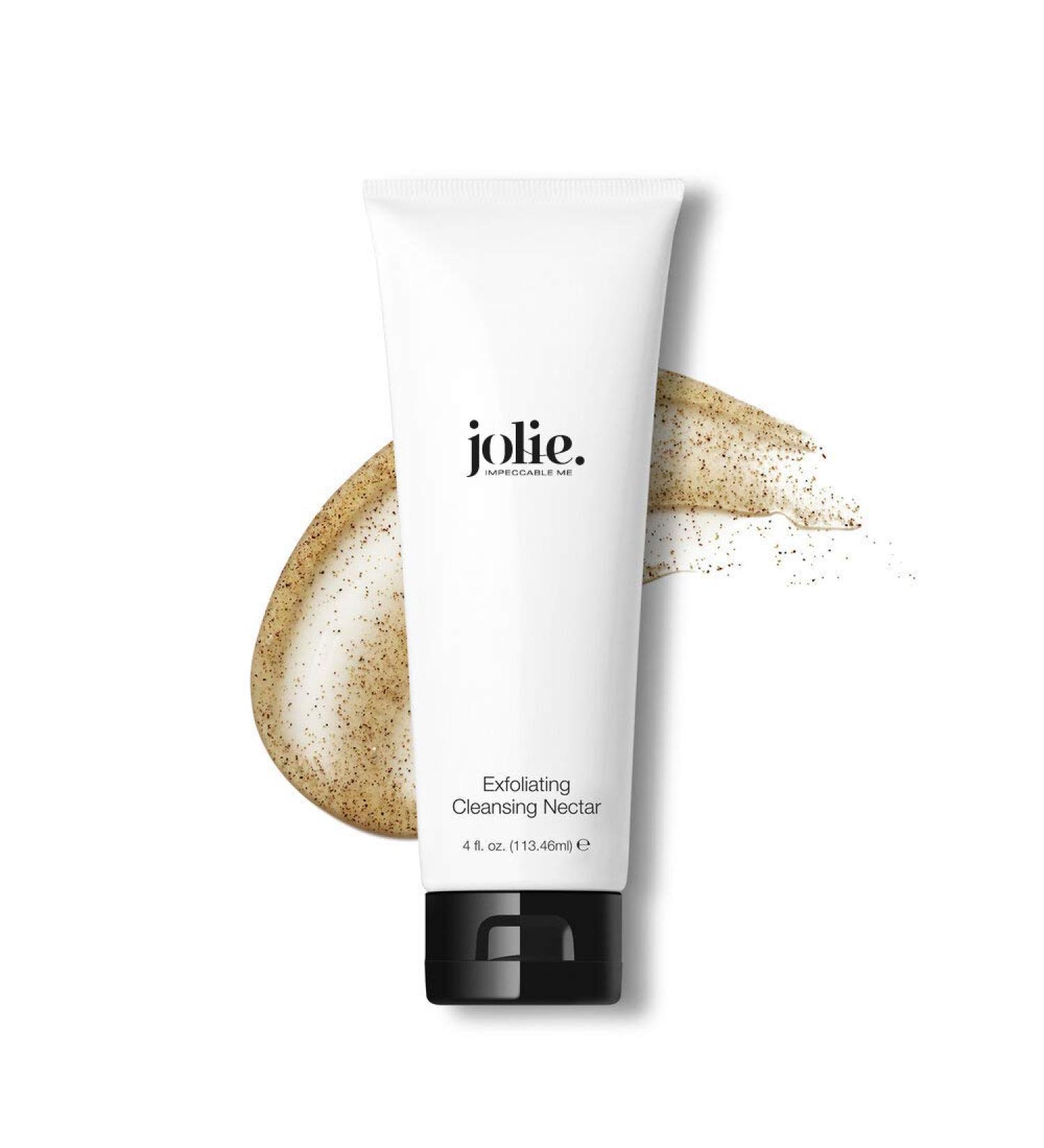 Jolie Exfoliating Cleansing Nectar - Conditioning & Retexturizing Facial Gel Wash Enriched With Jojoba & Orange Peel Oil