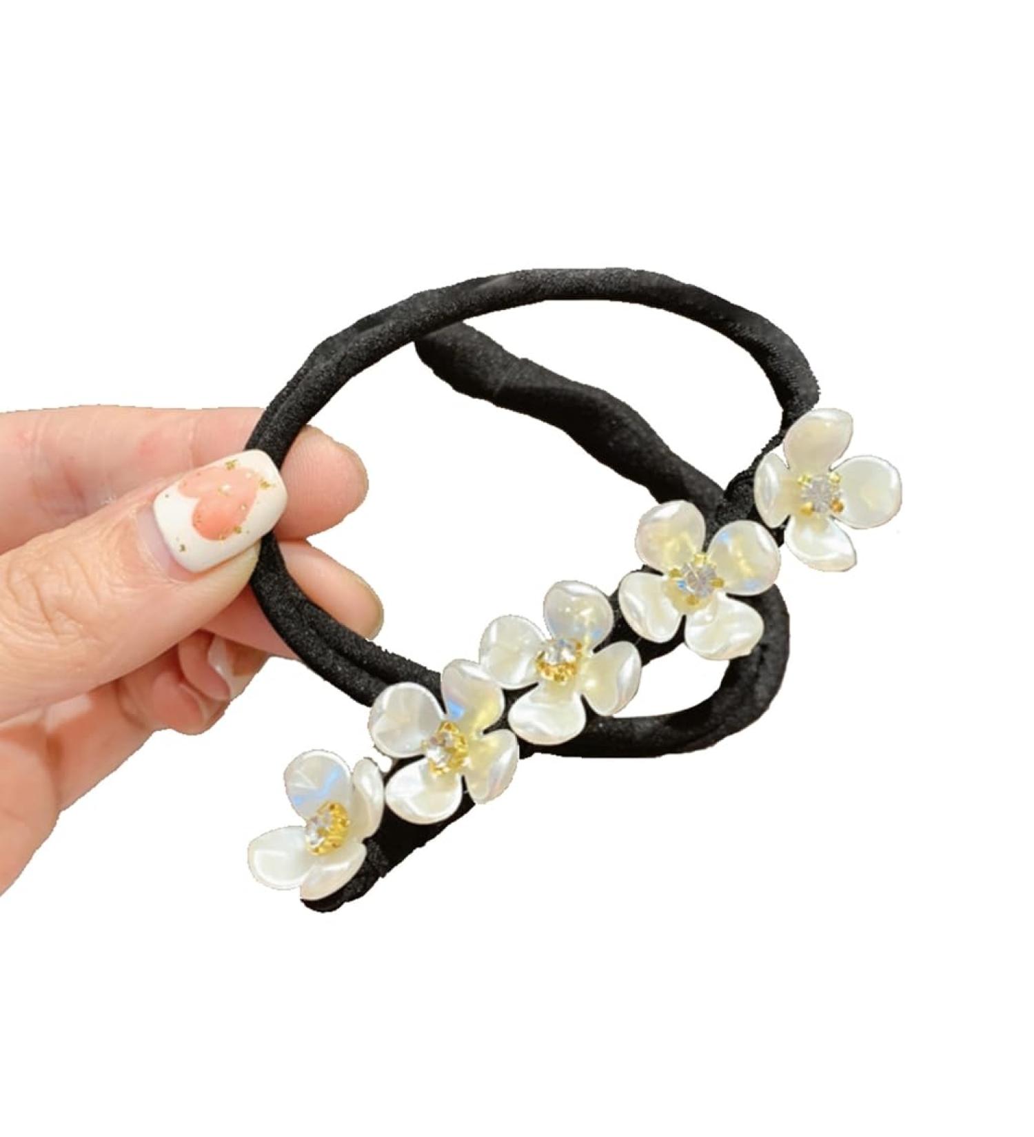 xbiez Stylish Hair Curler Bow Barrettes Elegant Styling Accessories Hairpin Hair Braiding Braider Hairgrip Styling Tools Rows of flowers - Buy Online on GoSupps.com