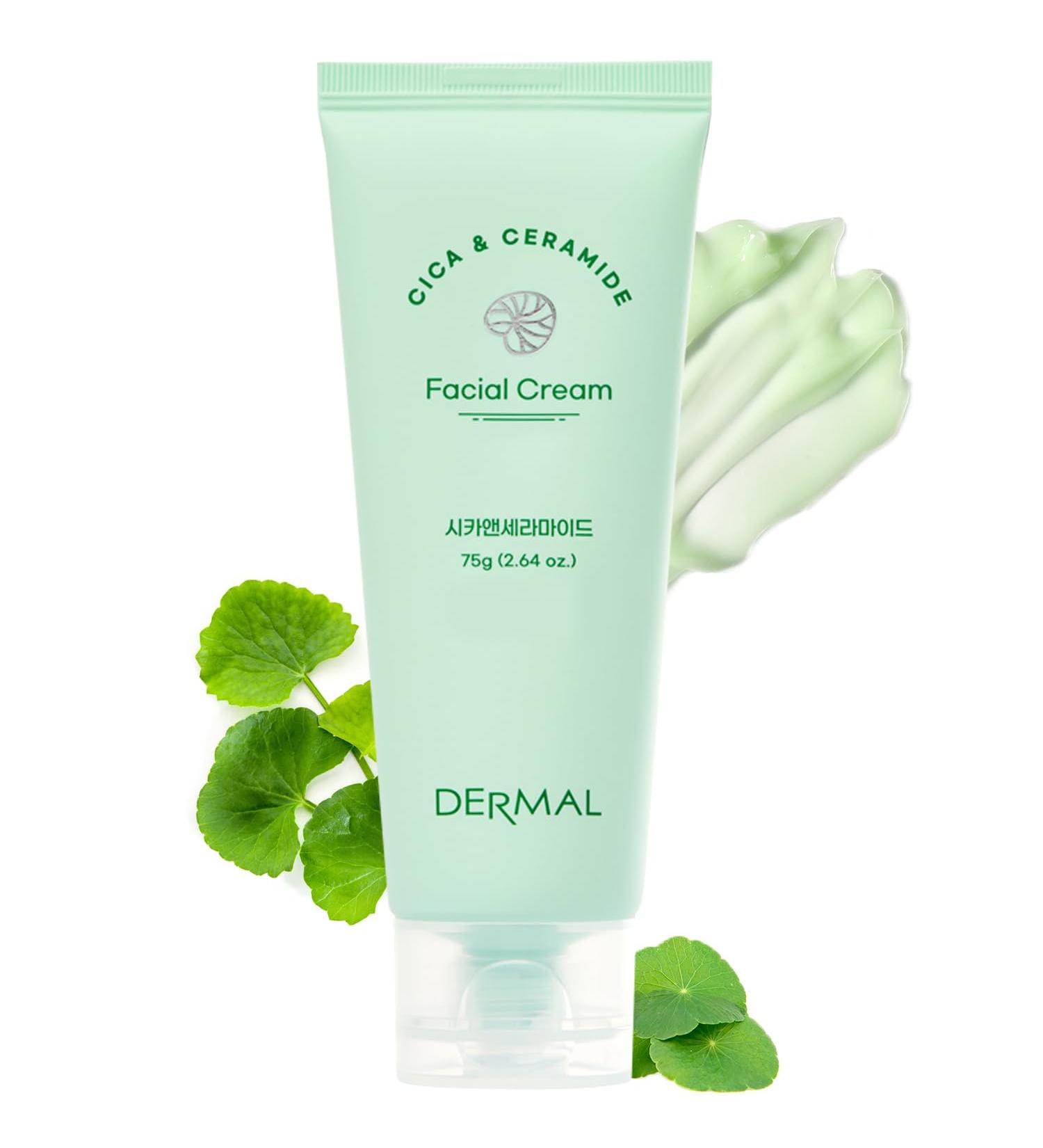 DERMAL Cicamide Hydrating Facial Cream - Soothing Gel for Sensitive & Oily Skin with Ceramide & Centella Asiatica | 2.65 Oz - Buy Online on GoSupps.com