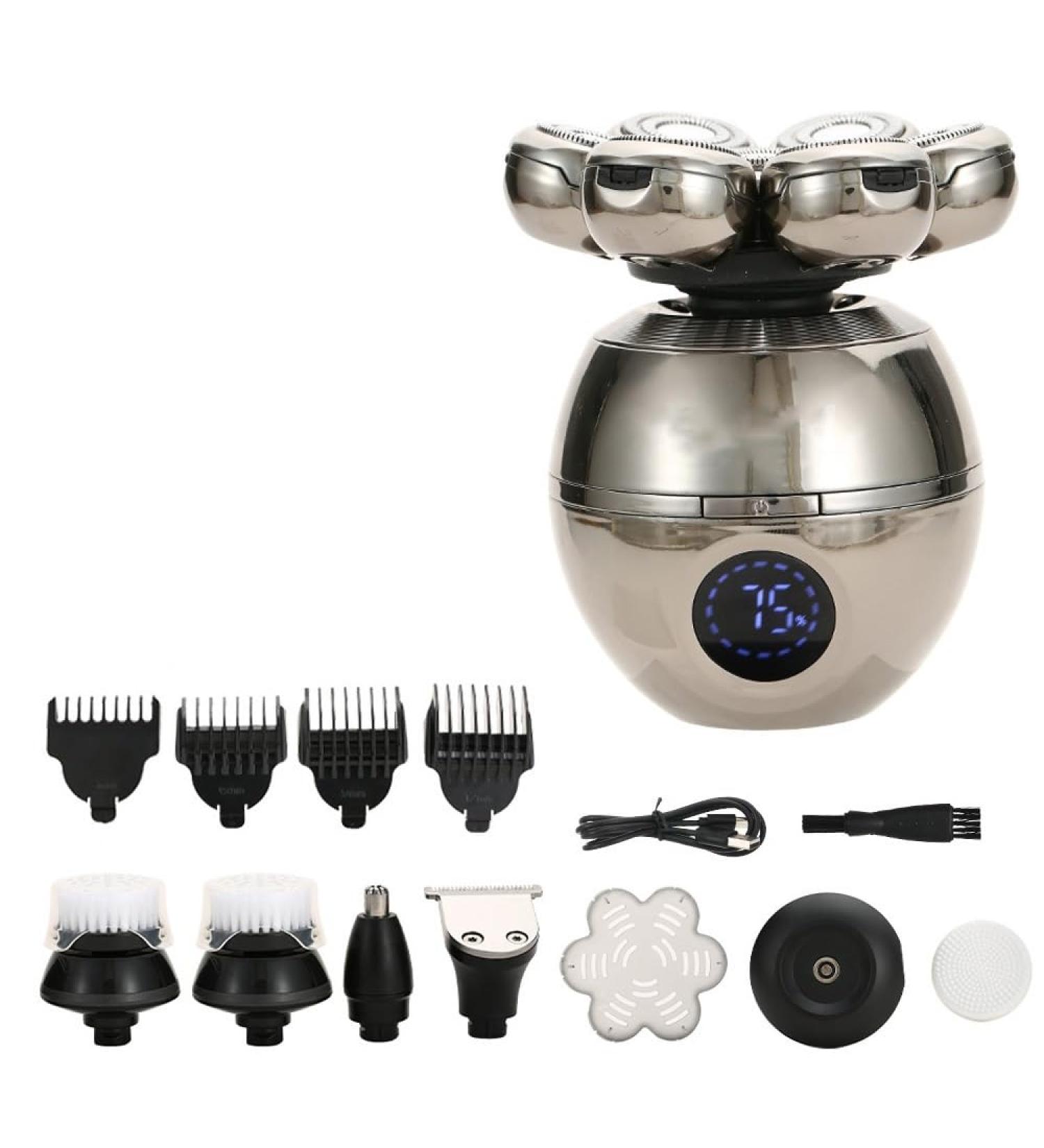 5-in-1 7D Electric Shaver - Rechargeable Waterproof Rotary Razor & Beard Trimmer Set for Men | International Shipping Available - Buy Online on GoSupps.com