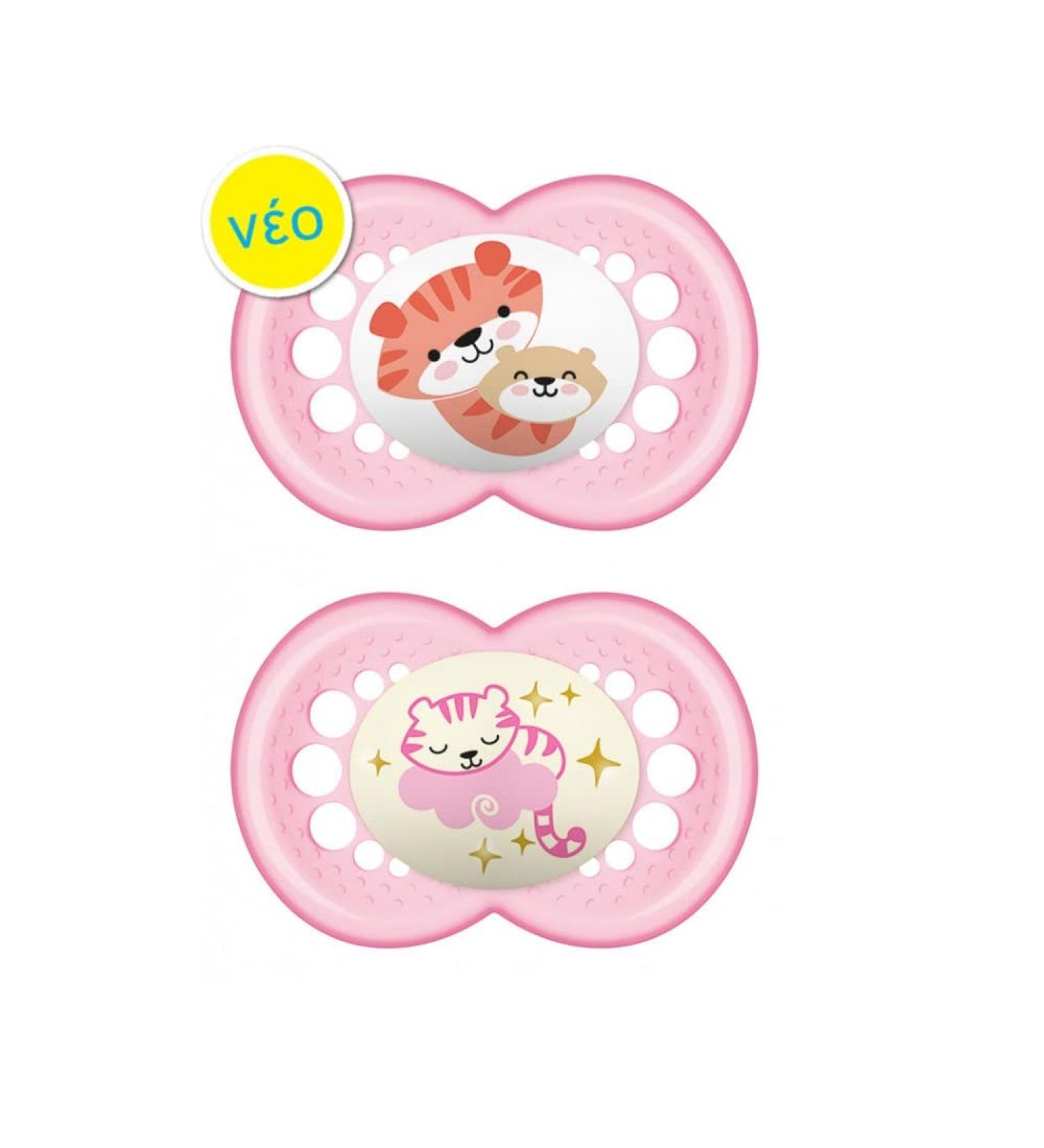 Fotopharmacy MAM Day & Night 274S Silicone Pacifier (16 m+) 2 pieces Blue/Pink One size