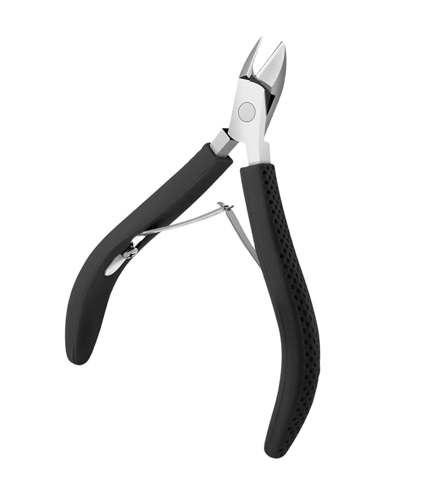 W-LOVNEST Cuticle Cutter with Ergonomic Rubber Handle Stainless Steel Comfortable Grip Nails Trimmer Full Jaw for Manicure Black - Buy Online on GoSupps.com