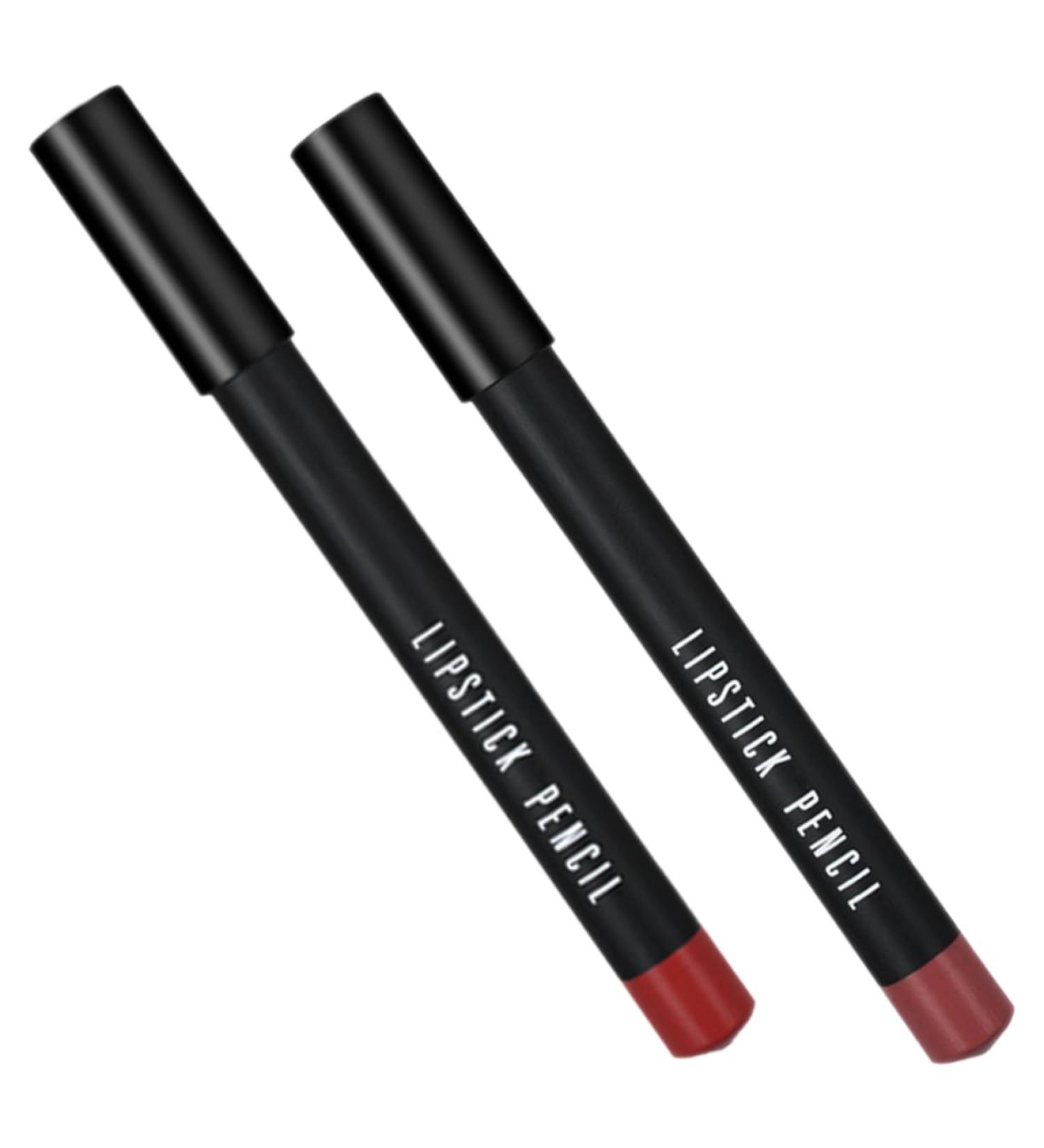 Buy Hemoton 2pcs Waterproof Lip Liner Pencils - Matte Lip Makeup for Women | Long-lasting & Smudge-proof - Buy Online on GoSupps.com