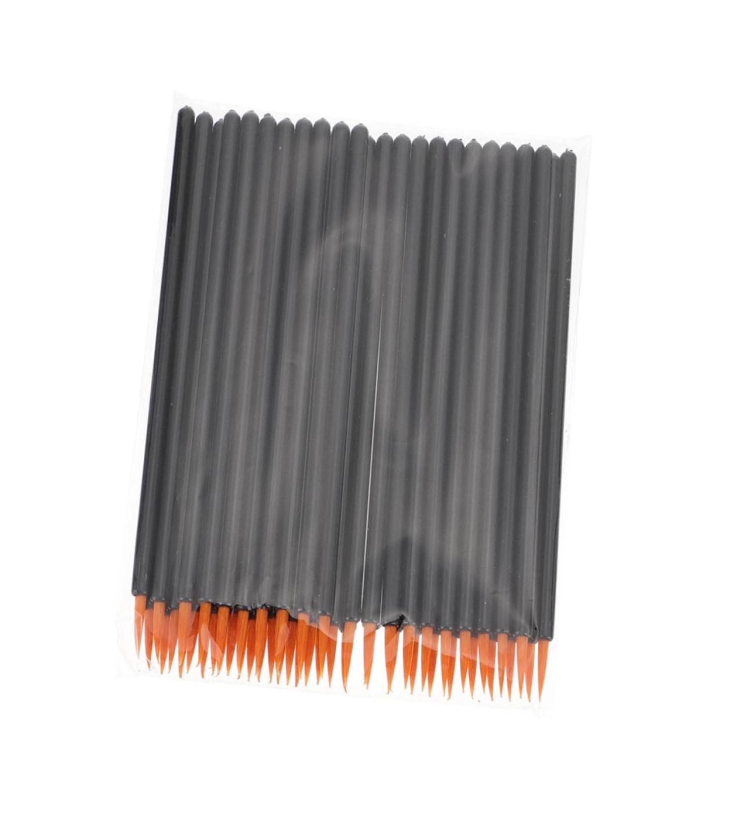 BIUDECO 100pcs Disposable Eyeliner Brush Lip Applicator Eyeliner Makeup Brush Black Artificial Fiber - Buy Online on GoSupps.com