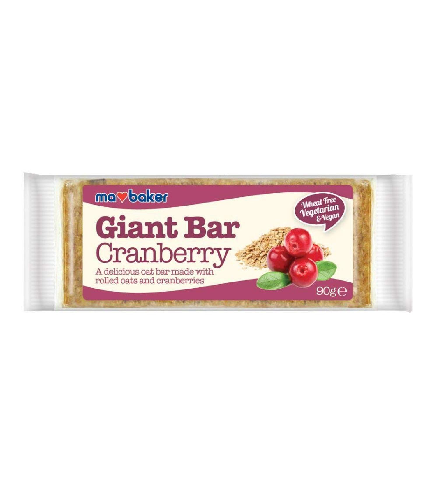 Ma Baker | Giant Bar - Cranberry | 20 x 90g - Buy Online on GoSupps.com