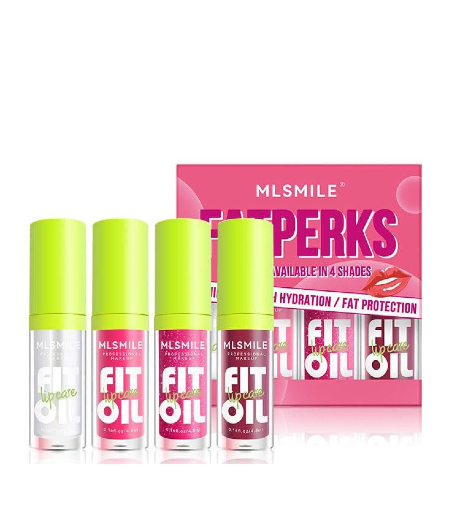 Hydrating Lip Glow Oil Lip Tint Stain Set Tinted Plumping Lip Oil Gloss Ultra-Hydrating & Nourishing Lip Care Lip Tint Smooth Glossy Finish Clear Tint Shiny and Vegan Lip Oil Moisturizing Non-Sticky Formula - Buy Online on GoSupps.com