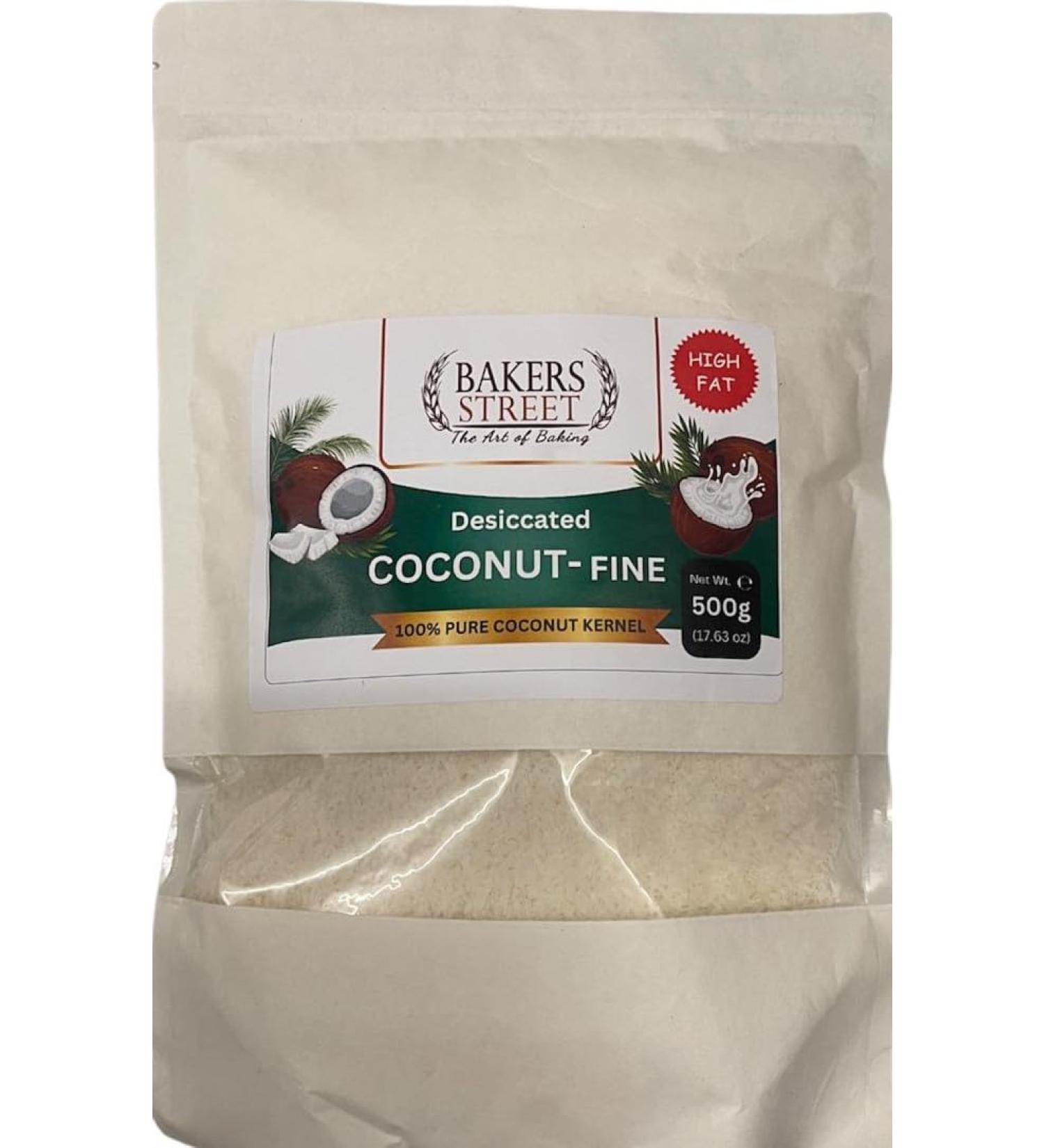 BAKERS STREET DECICATED COCONUT FINE (500g) |MADE IN SRILANKA |NATURAL DRIYED COCONUT |LAW FAT |GOOD FOR HELTH | WORLD BEST COCONUT IN SRILANKA. - Buy Online on GoSupps.com