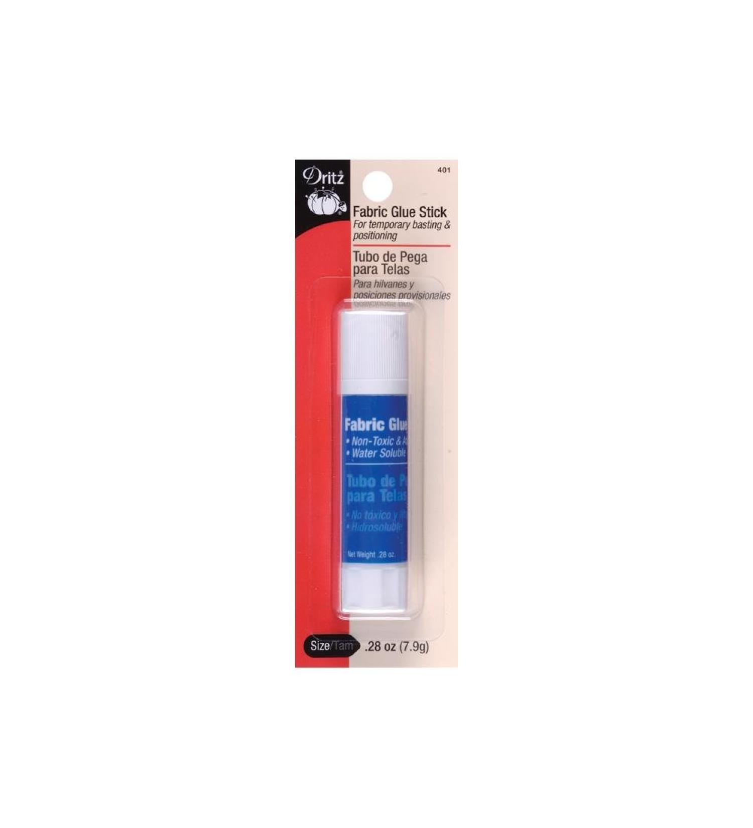 Dritz Stick Non-Toxic & Water-Soluble 0.28-Ounce 1 Count Fabric Glue White 2 Oz 0.28-Ounce Fabric Glue Stick