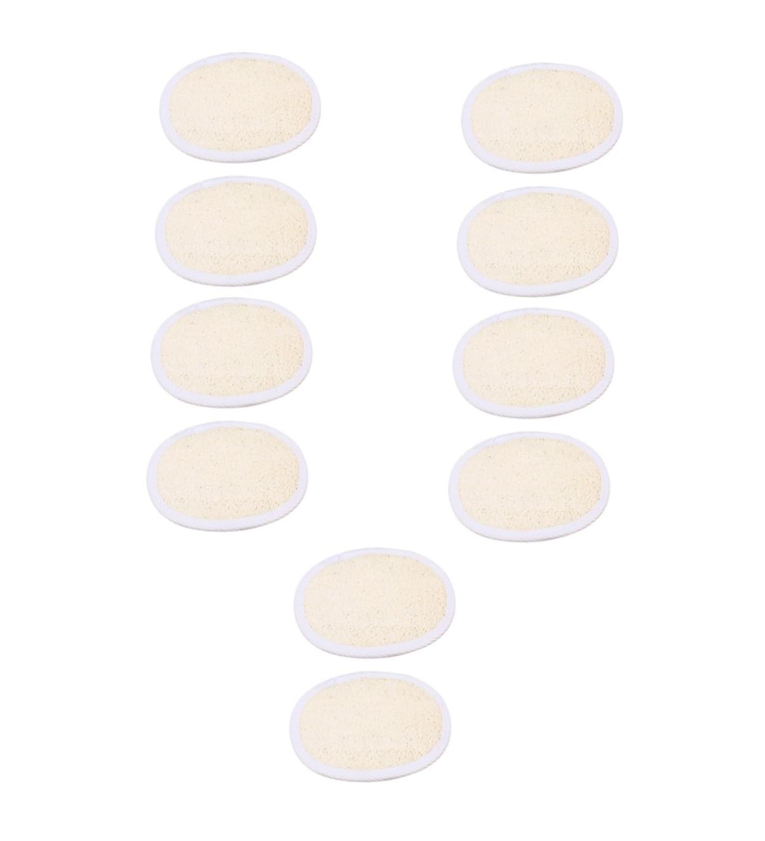 10 Pcs Natural Loofah Bath Towels & Exfoliator Pads | Eco-Friendly Shower Scrubber Sponges for Body Care - Buy Online on GoSupps.com