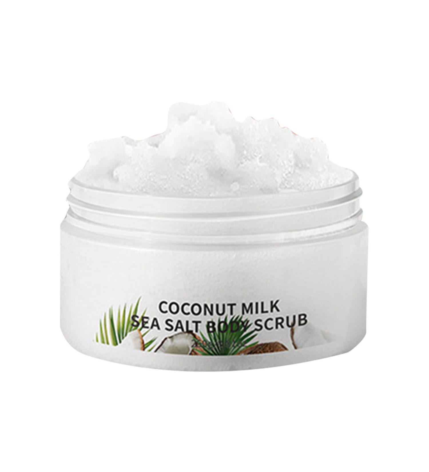 Creamy Body Scrub for Exfoliation 250g - Lightweight Formula with Avocado Oil for a Soft Pampered Feel Coconut Milk One Size One Size Coconut Milk