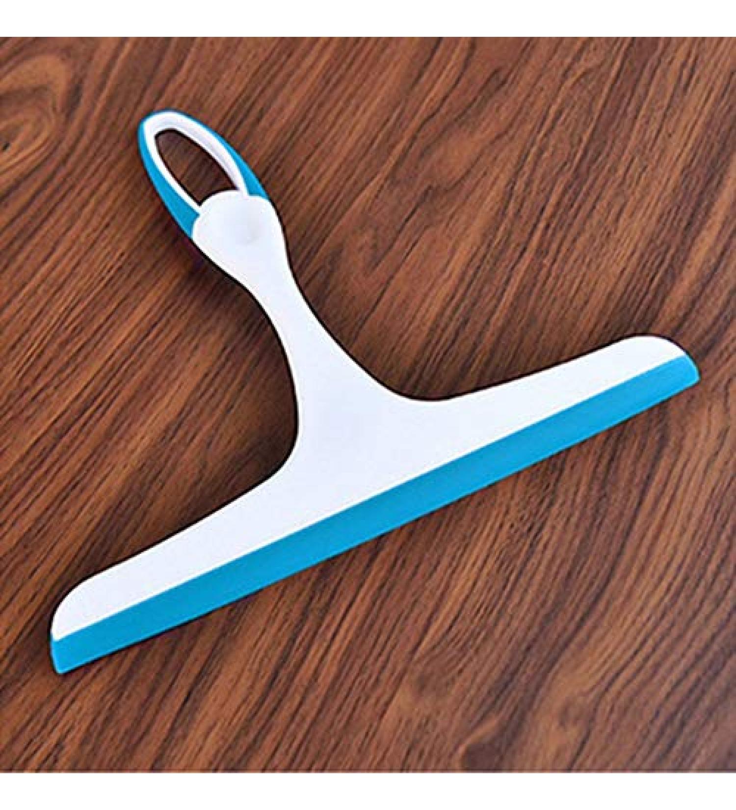 Soft Silicone Glass Window Wiper Cleaner Home Shower Mirror Scraper Blue - Buy Online on GoSupps.com