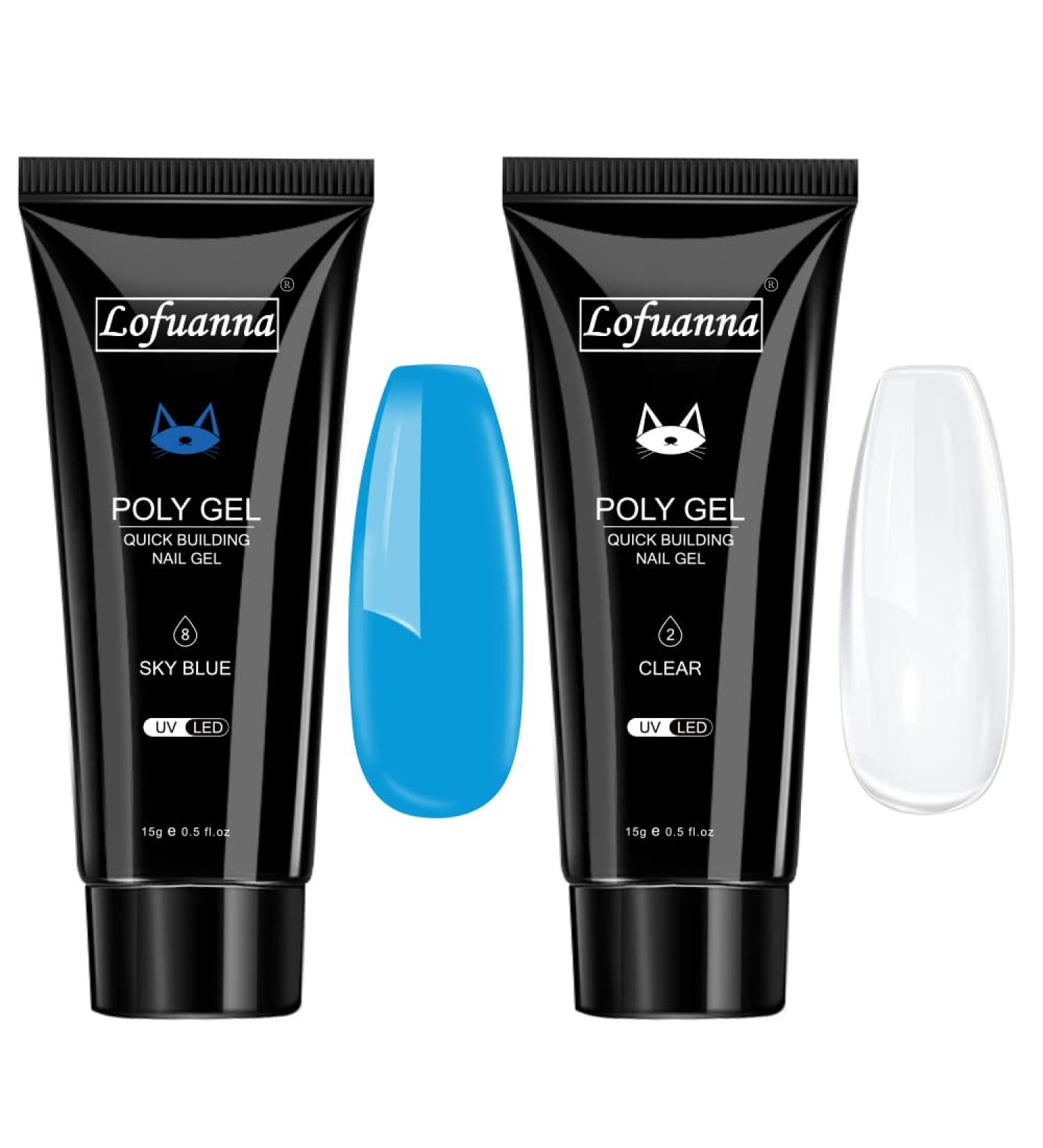 Lofuanna Poly Gel 15ml - Fast-Building Nail Extension & Thickening Gel | Soak Off UV LED Acrylic Nail Builder | Set 3 - Perfect for DIY Manicure - Buy Online on GoSupps.com