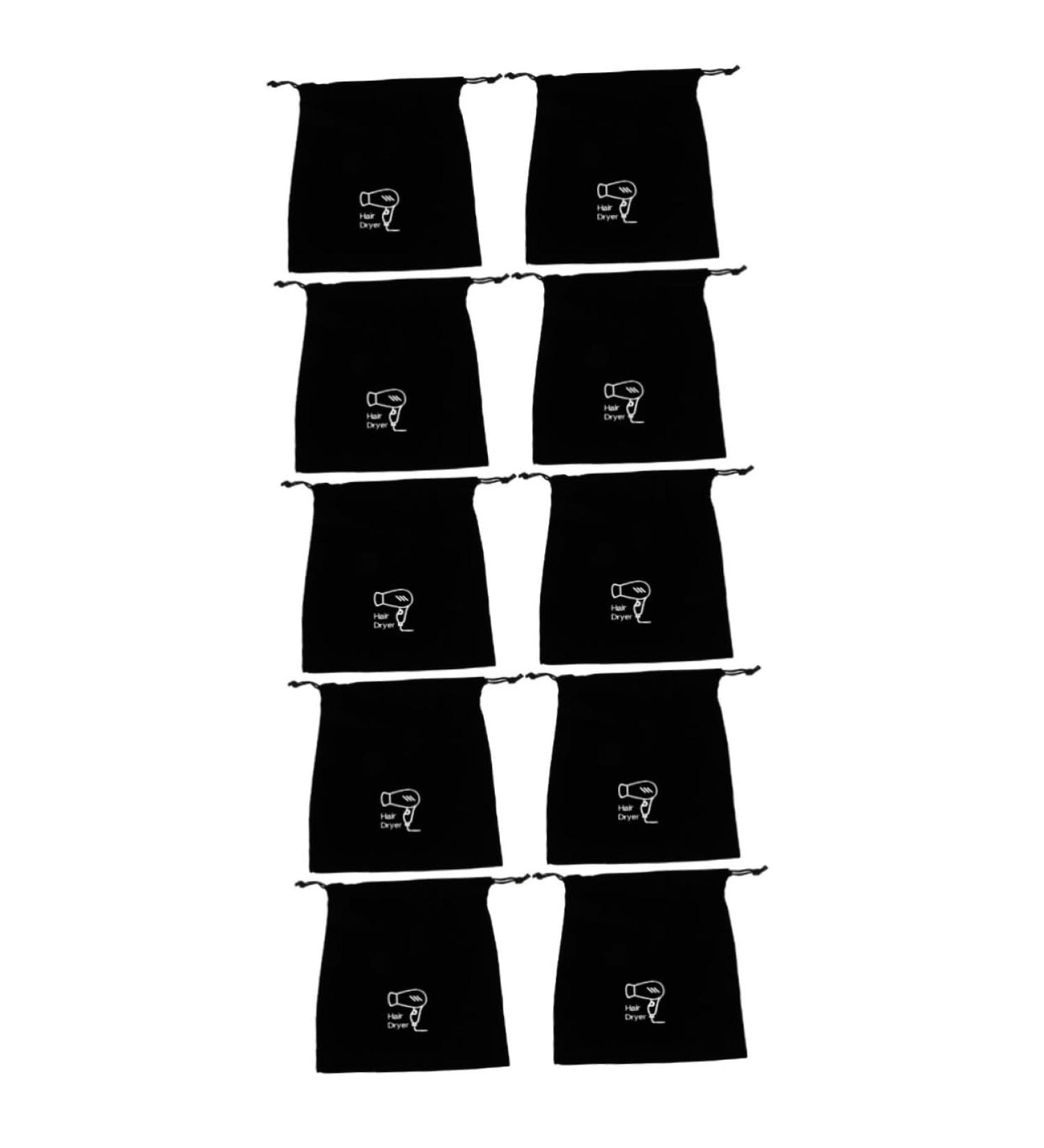 Didiseaon 10 Pcs Velvet Bag Travel Makeup Bag Hair Dryer Bag Hair Dryer Storage Hairdryer Bag Black Flannel 30.00X26.00X0.50CMx5pcs Blackx5pcs - Buy Online on GoSupps.com