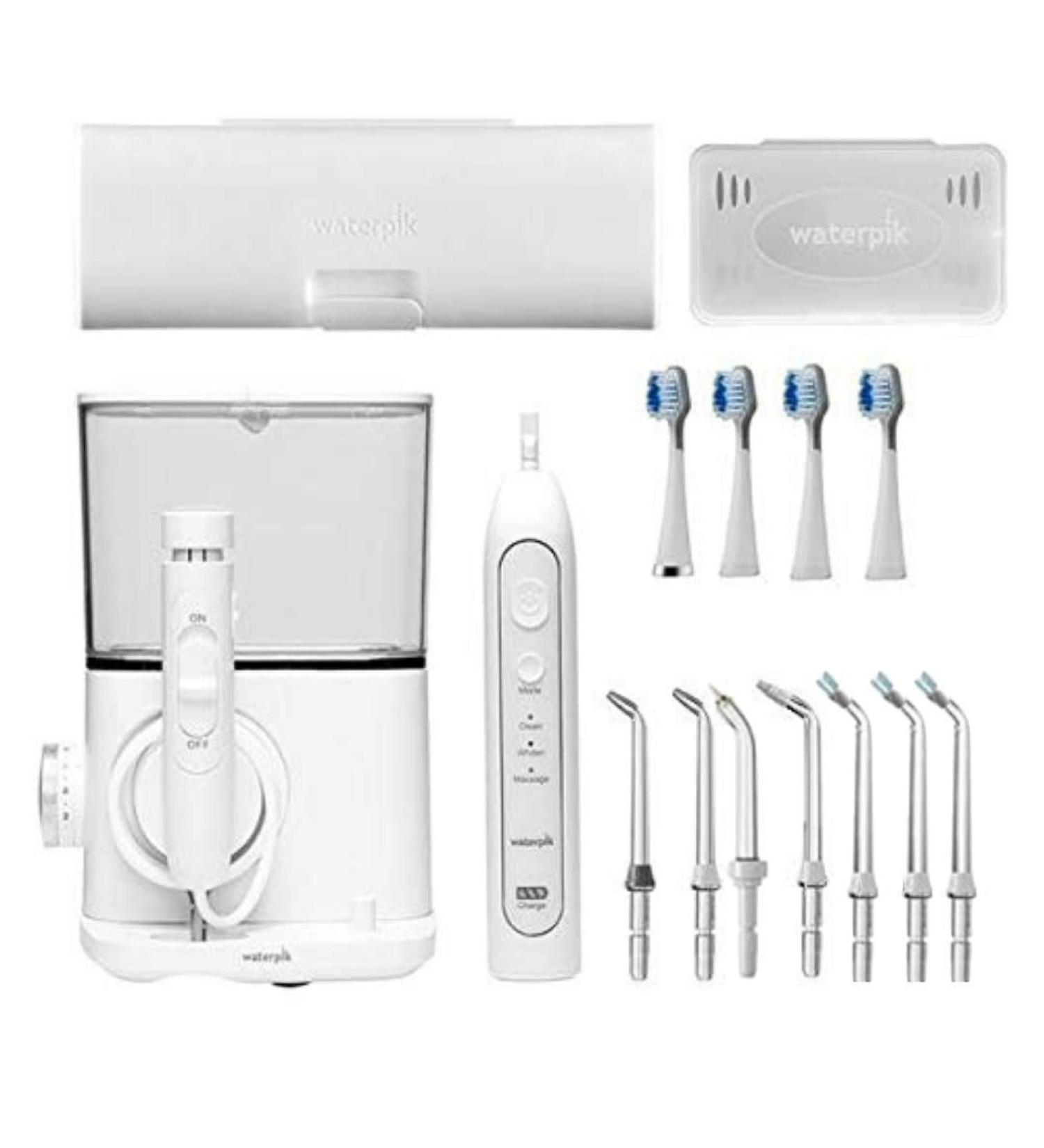 Waterpik Complete Care 9.0 Kit - Sonic Electric Toothbrush & Water Flosser Set with Brush Heads and Plaque Seeker Tips - Buy Online on GoSupps.com